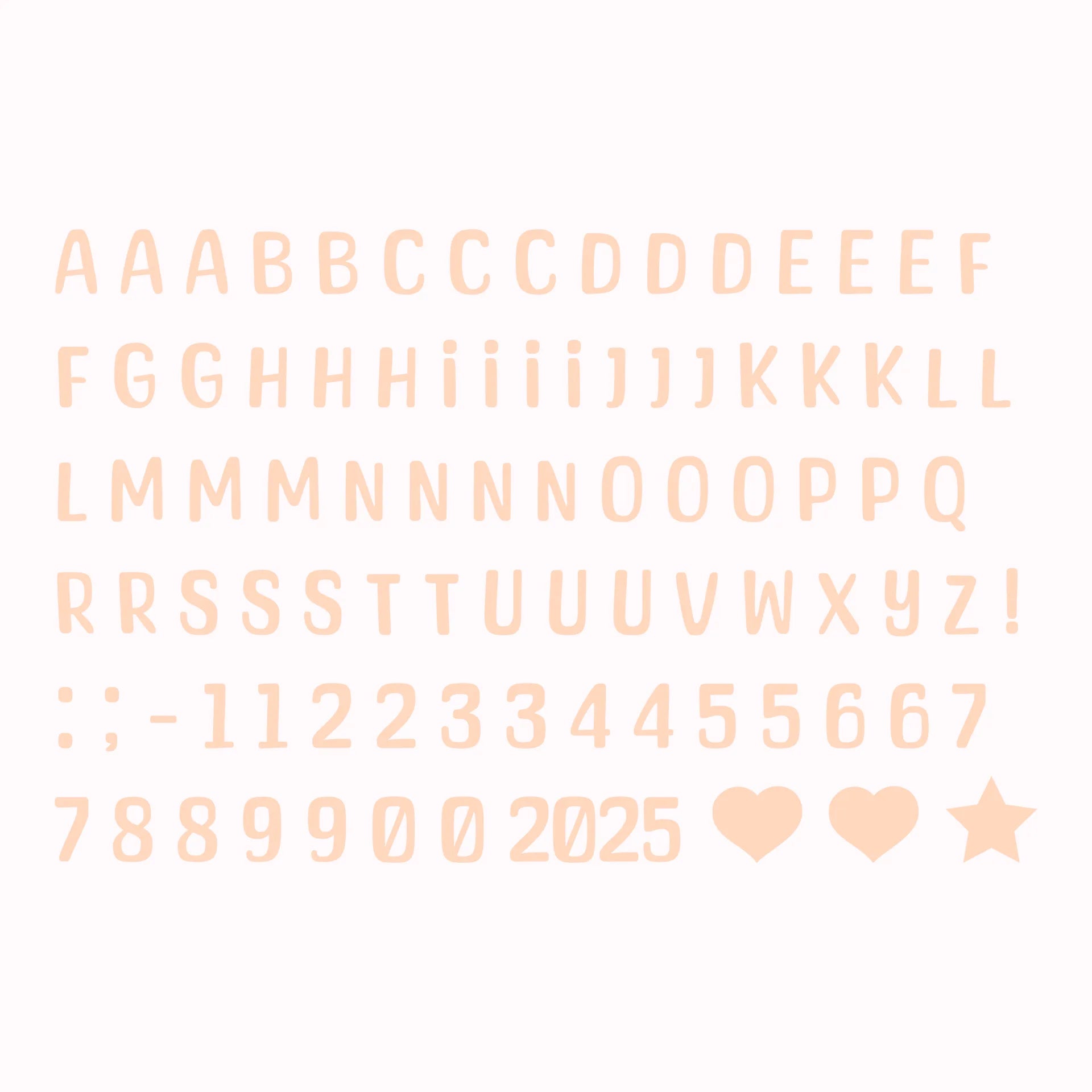 Permanent Sticker Alphabet + Zahlen Set