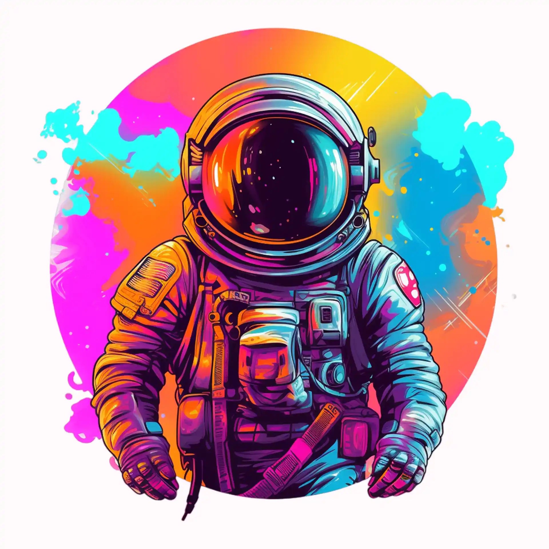 Permanent Sticker Astronaut Mond