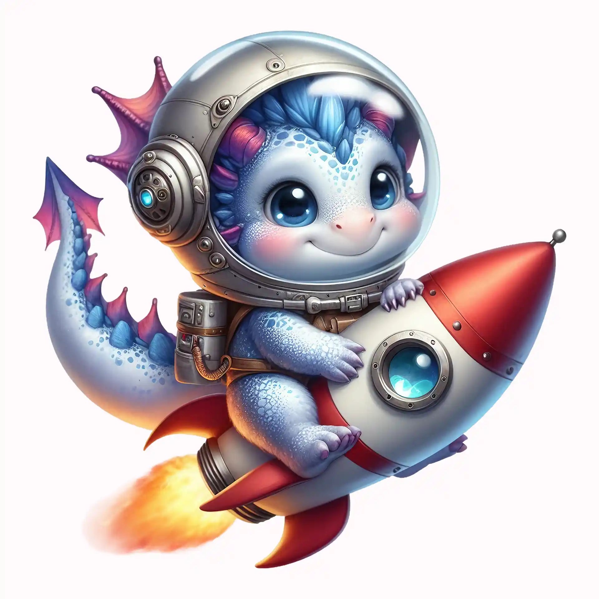 Permanent Sticker Astronauten Drache auf Mission