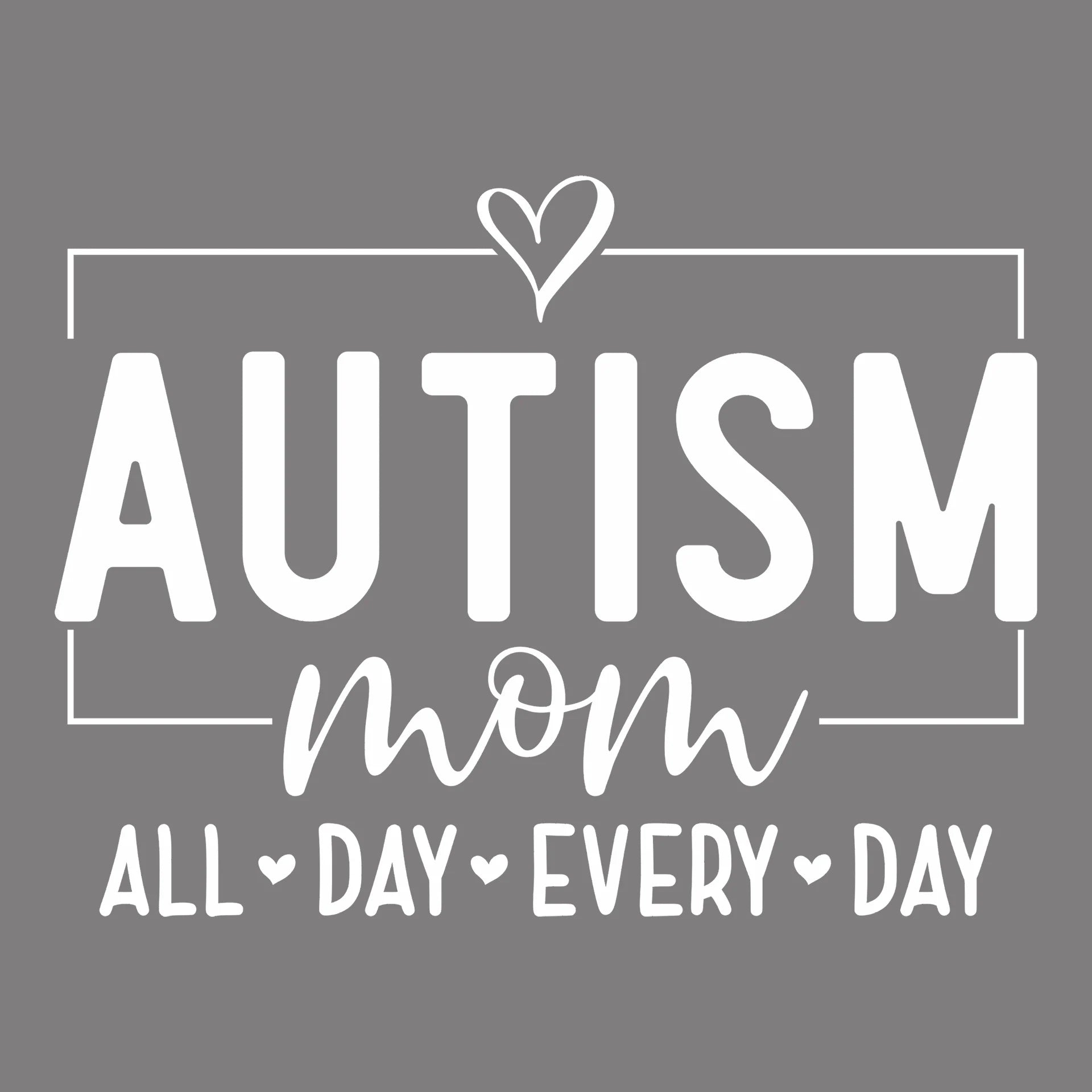 Permanent Sticker Autism Mom Weiß