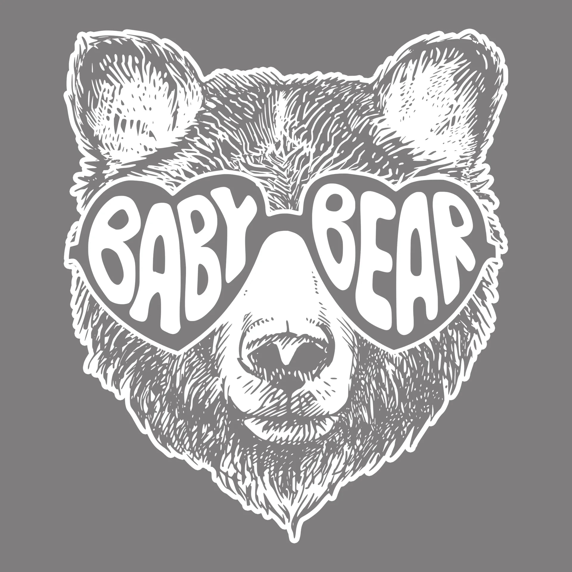 Permanent Sticker Baby Bear Weiß