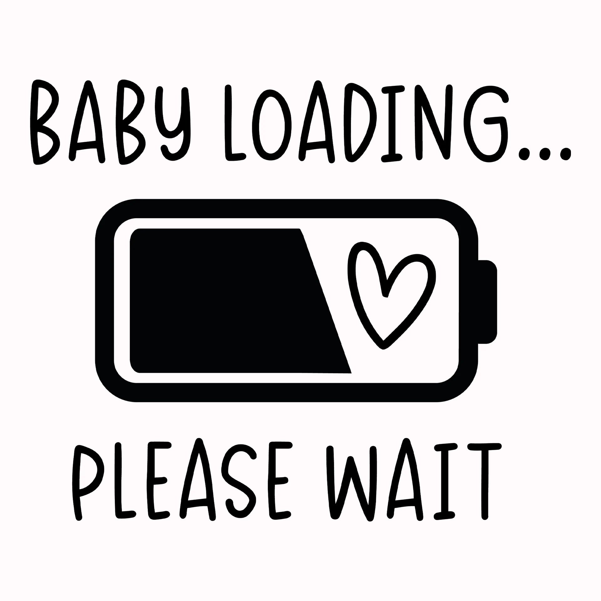 Permanent Sticker Baby Loading Please Wait