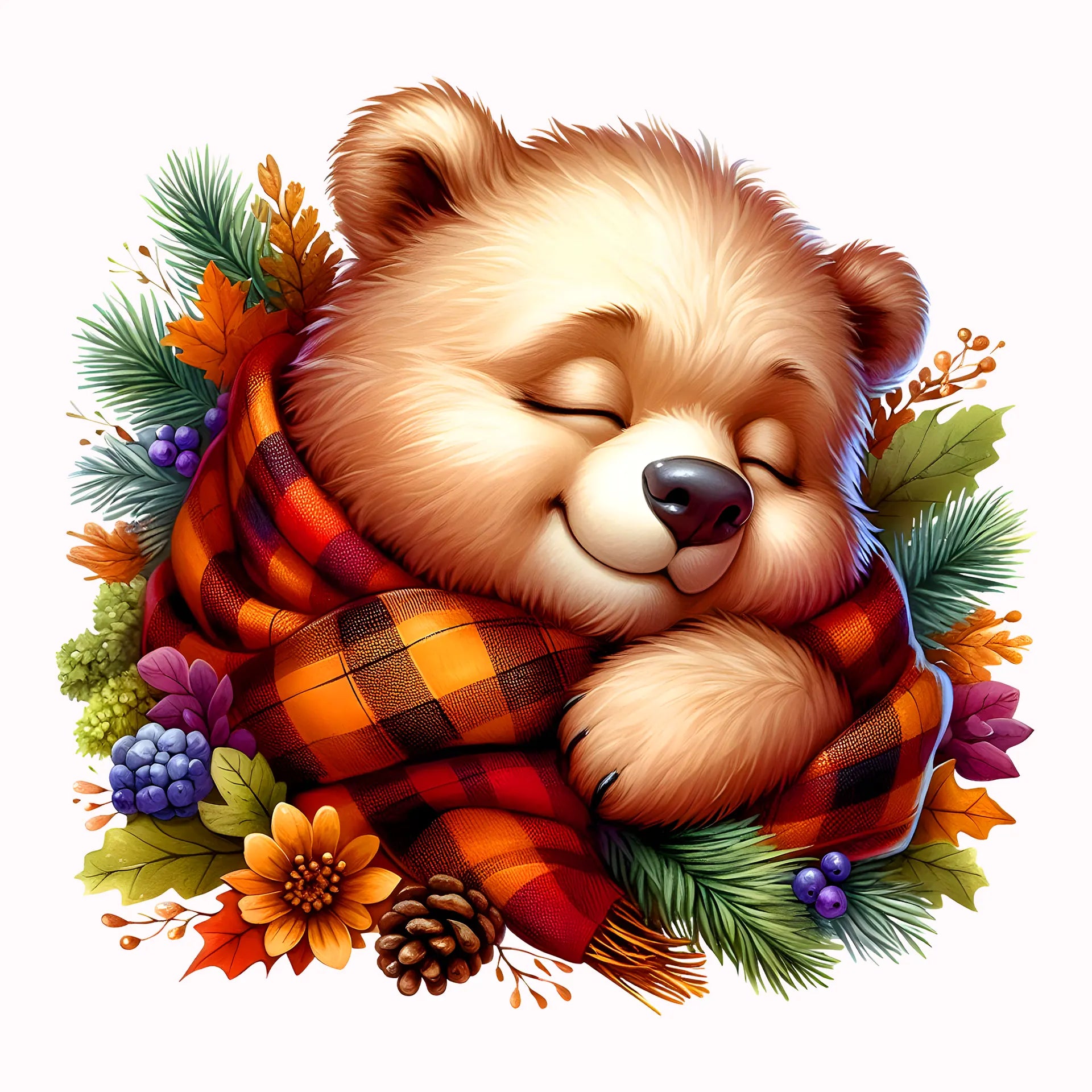 Permanent Sticker Bär herbstliche Kuschelzeit