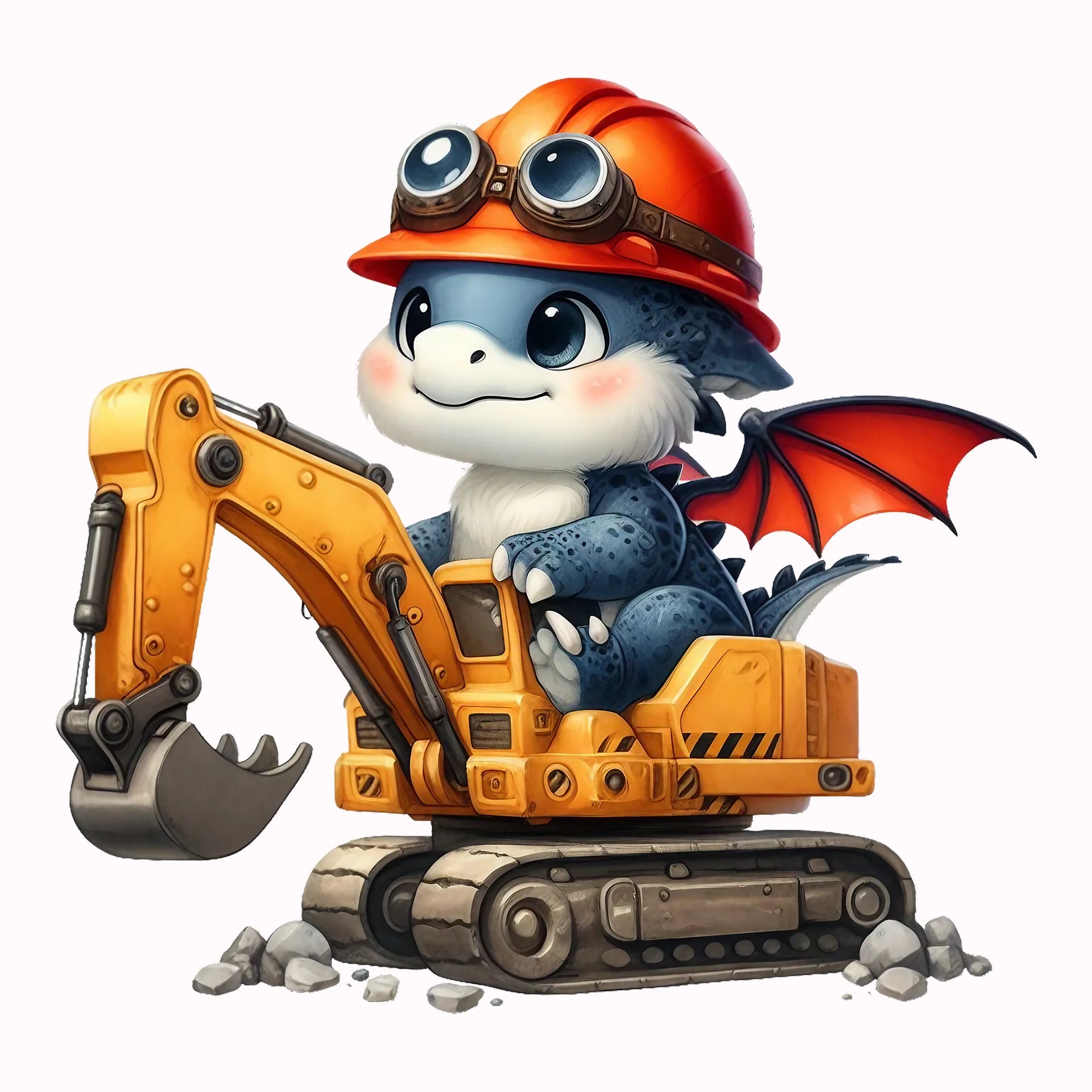 Permanent Sticker Baggerfahrer Drache