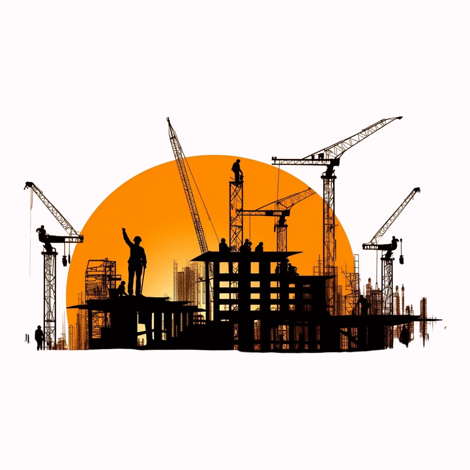 Permanent Sticker Baustelle Sunset