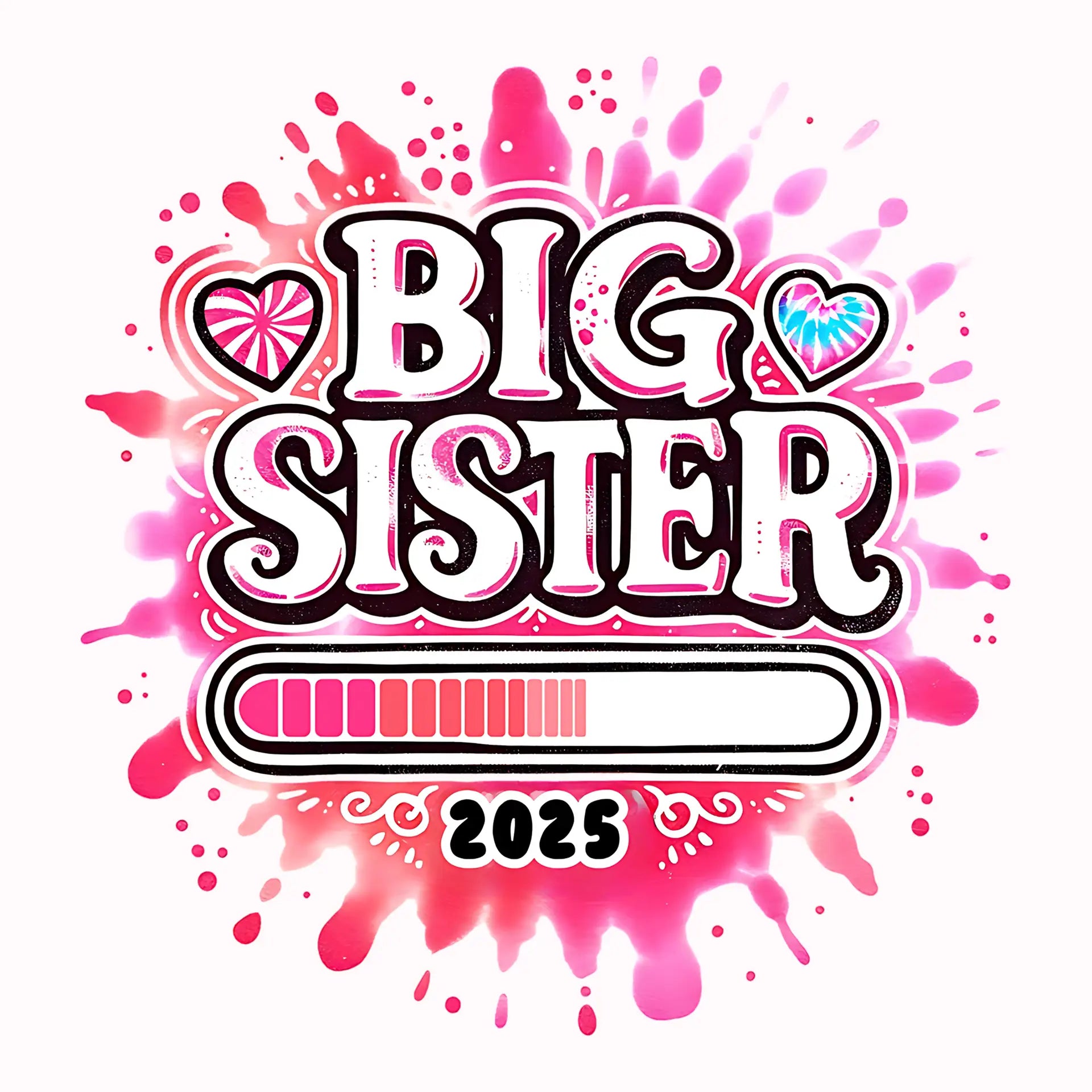 Permanent Sticker Big Sister - Schwester 2025
