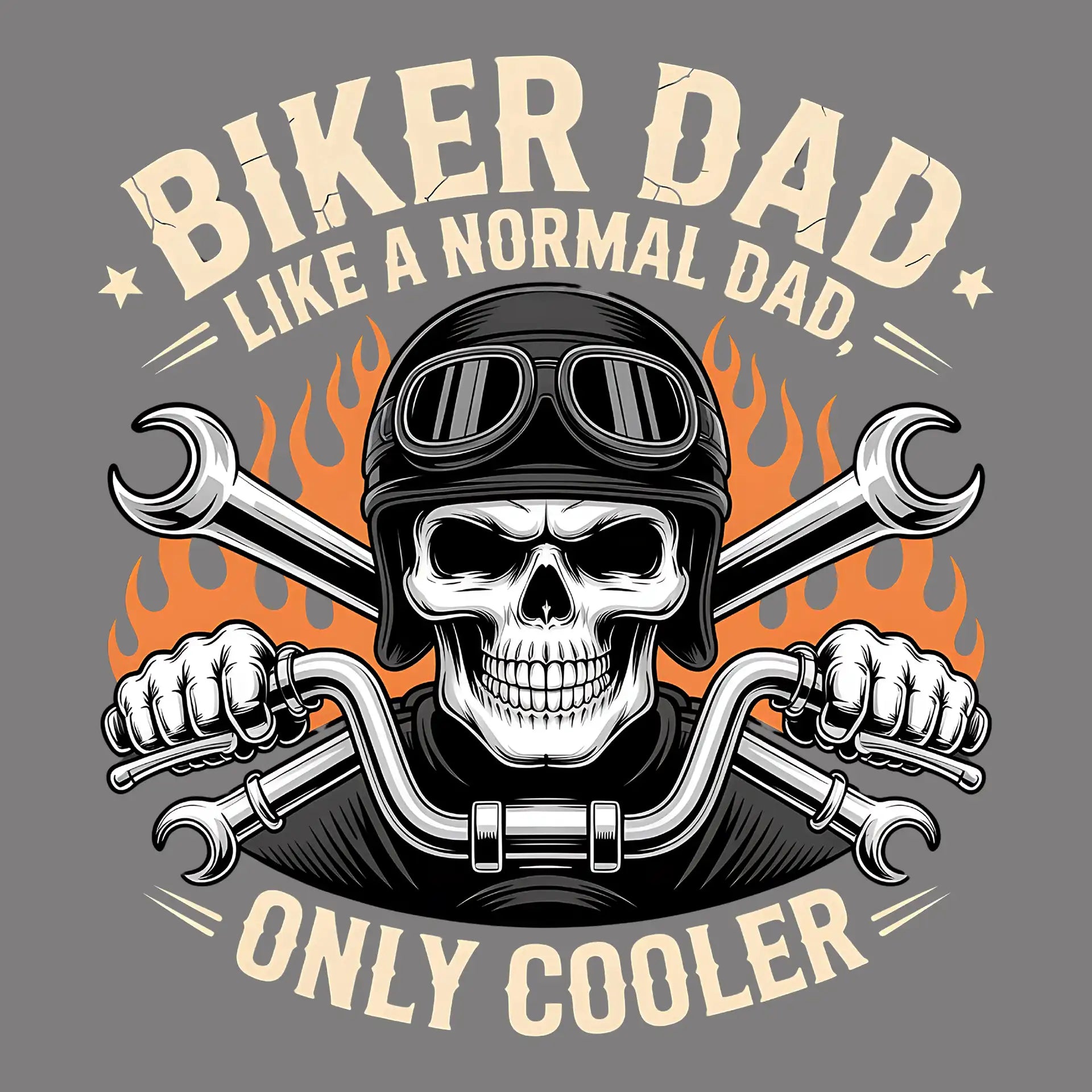 Permanent Sticker Biker Dad