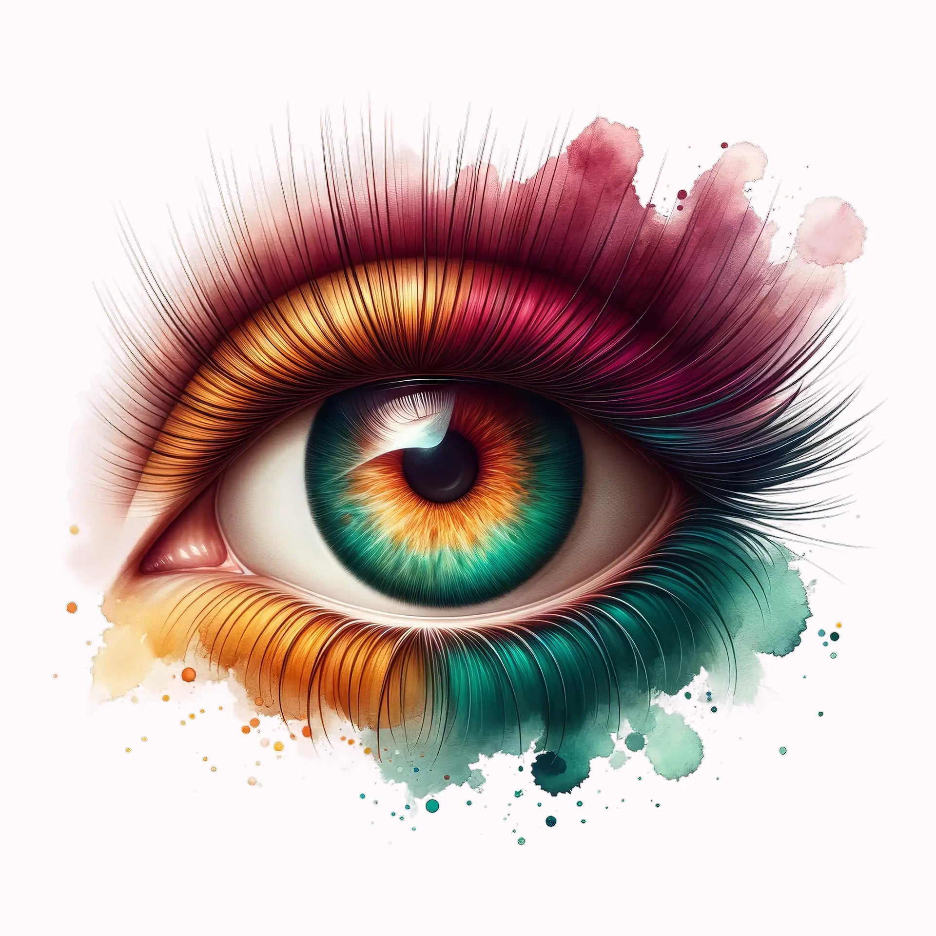 Permanent Sticker Blick der Farben