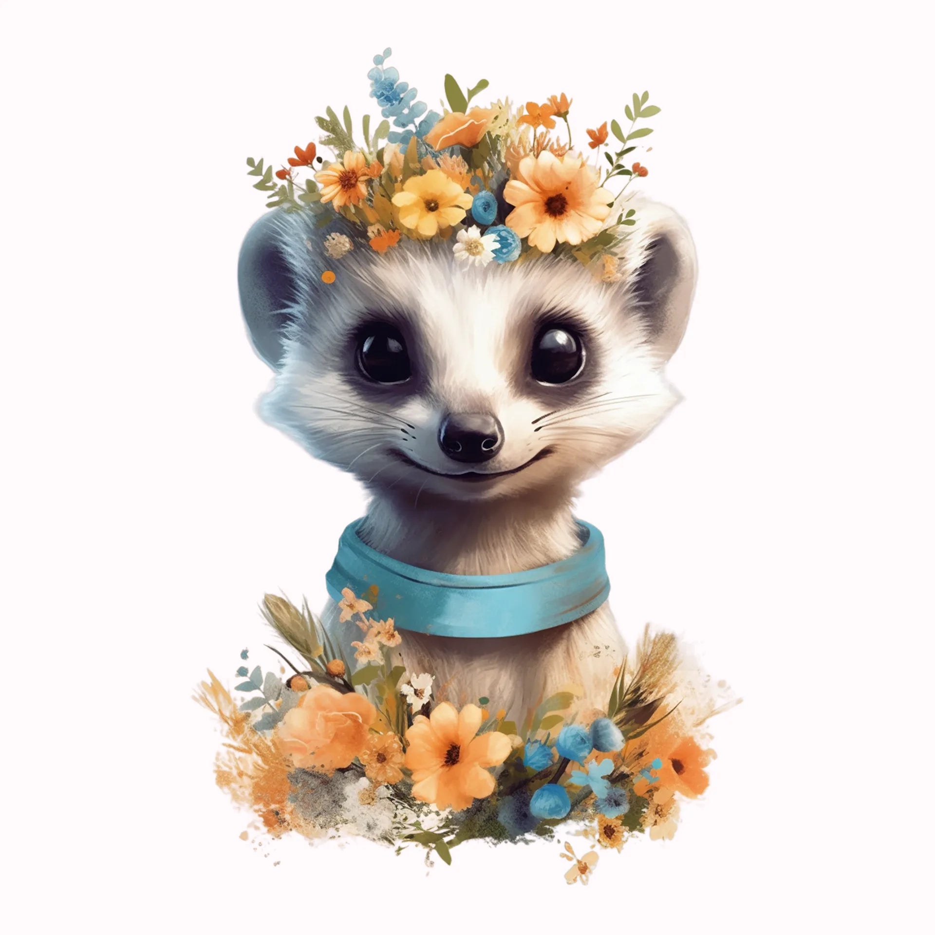 Permanent Sticker Blumen Erdmännchen