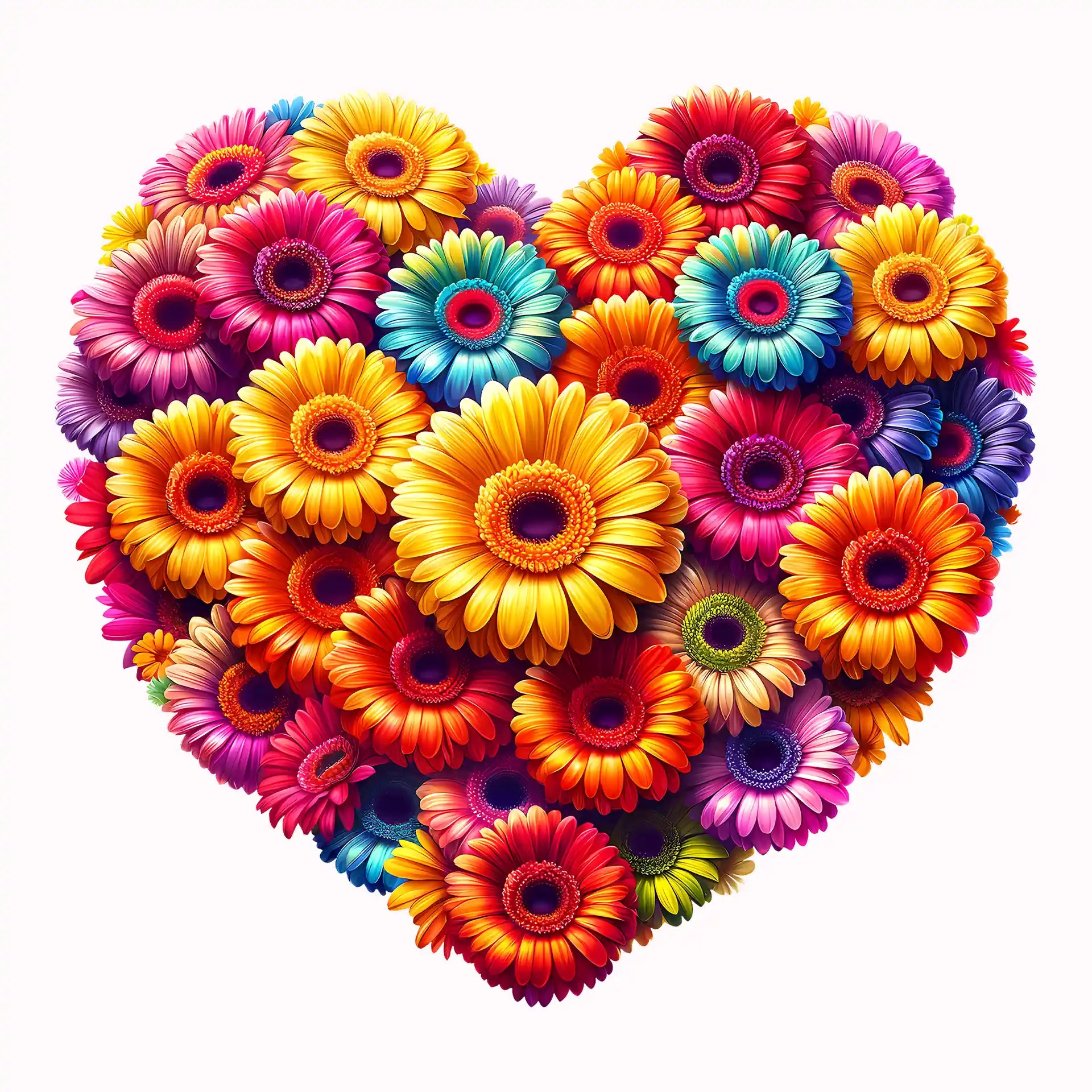 Permanent Sticker Blumenherz Farbenspiel