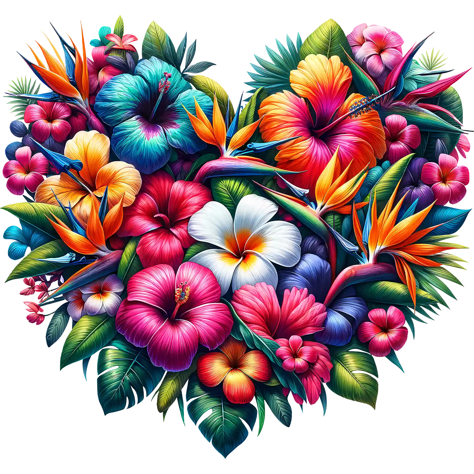 Permanent Sticker Blumenherz Tropenliebe