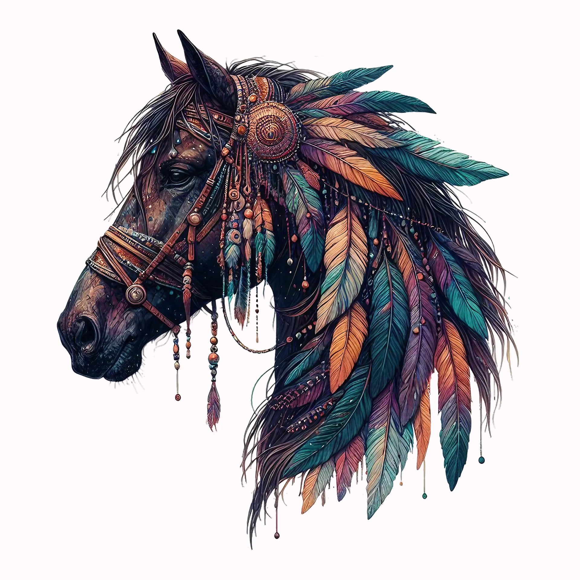 Permanent Sticker Boho Pferd Elegance