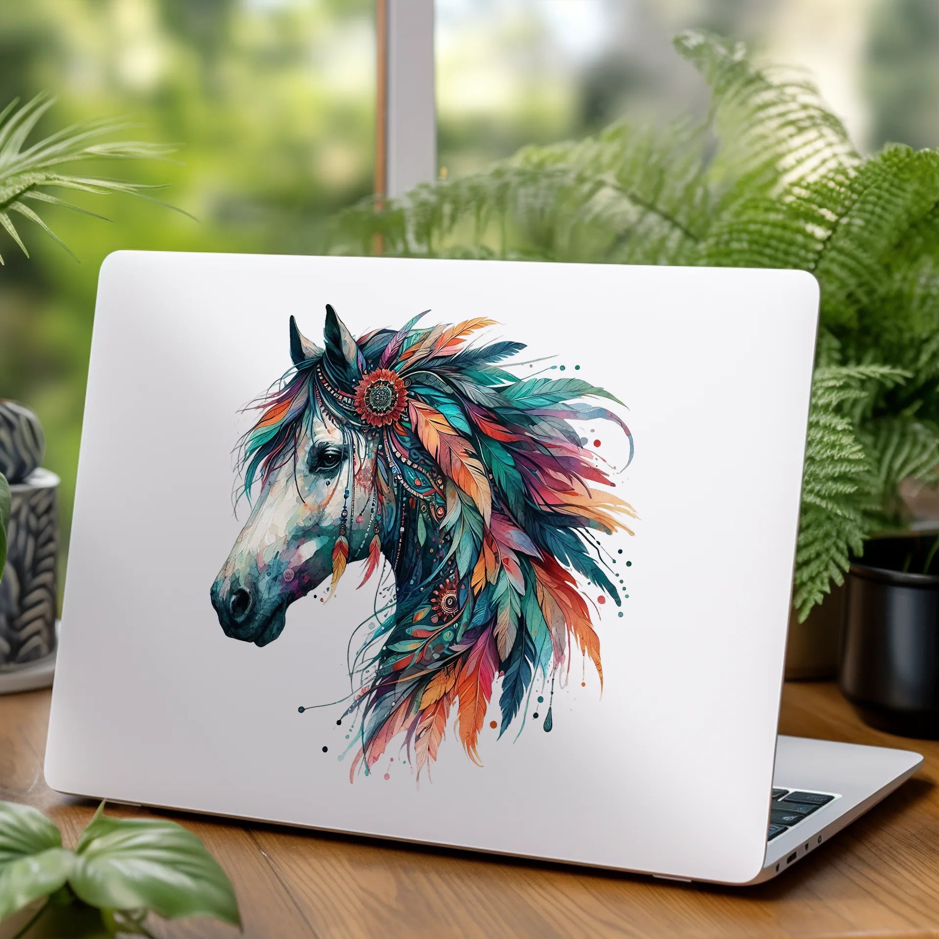 Permanent Sticker Boho Pferd Rainbow Spirit