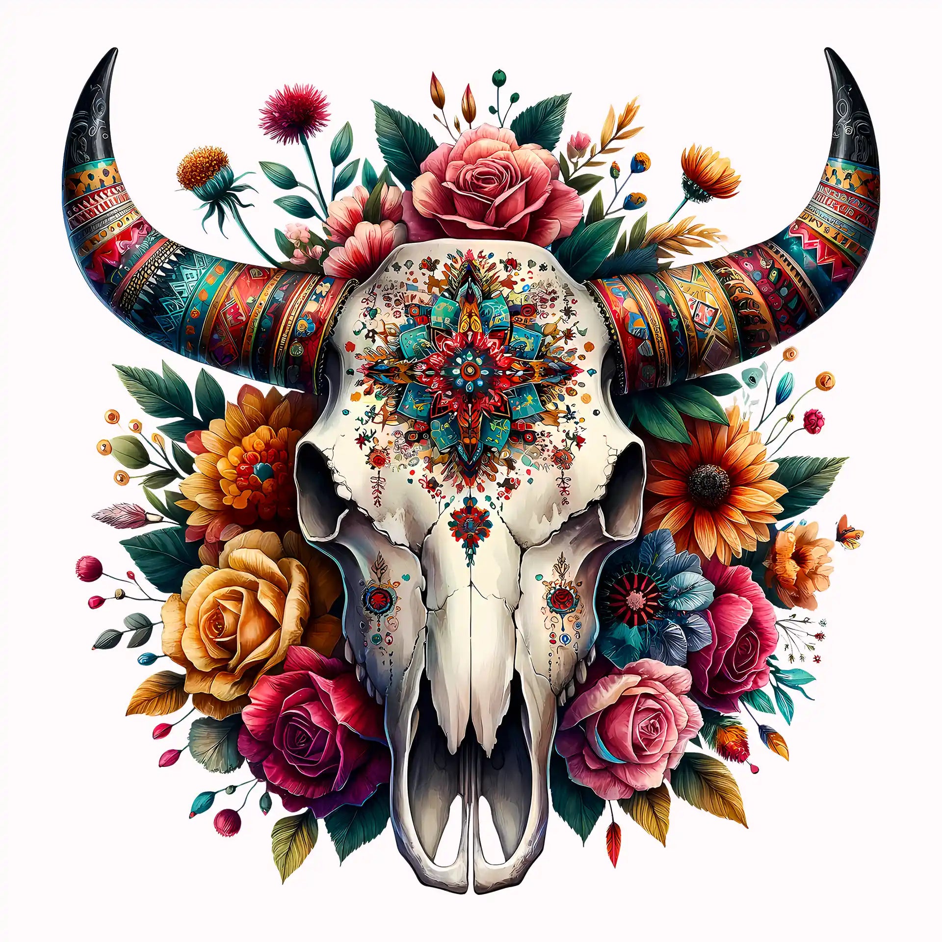 Permanent Sticker Boho Skull Wüstenzauber