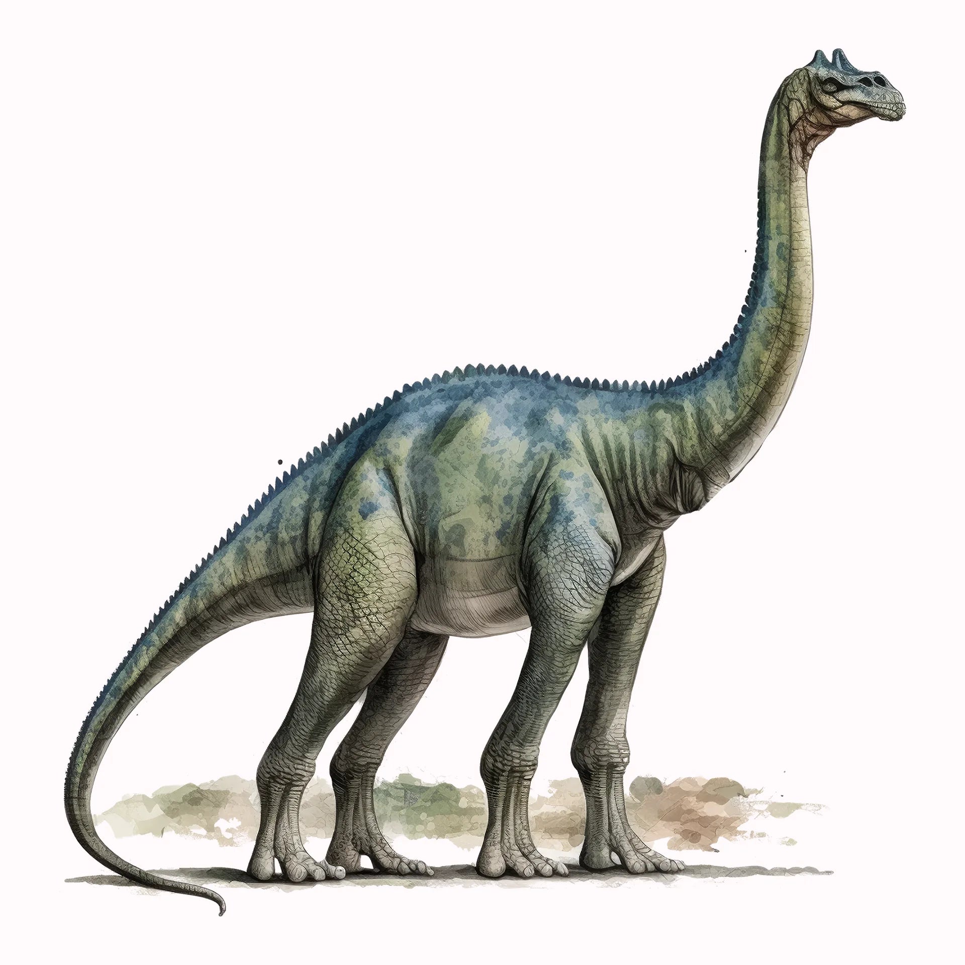 Permanent Sticker Brachiosaurus Dinosaurier
