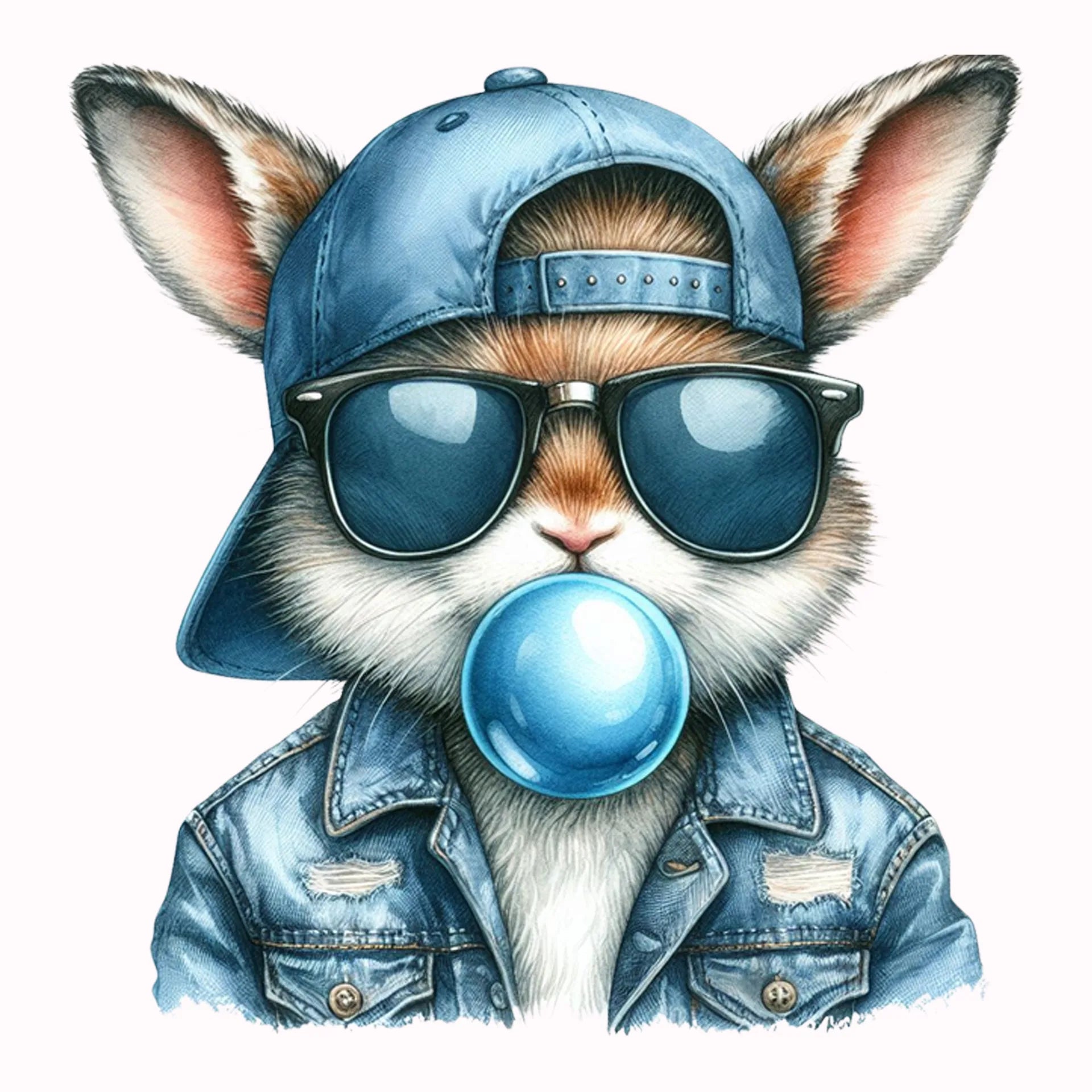 Permanent Sticker Bubble Gum Hase