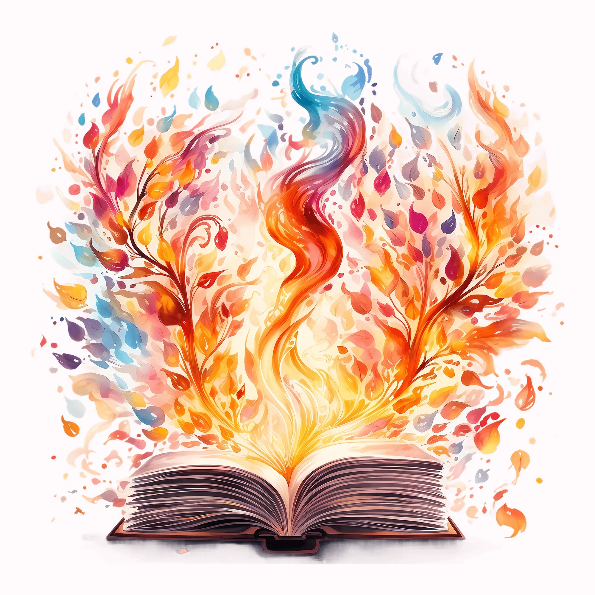 Permanent Sticker Buch der Flammen