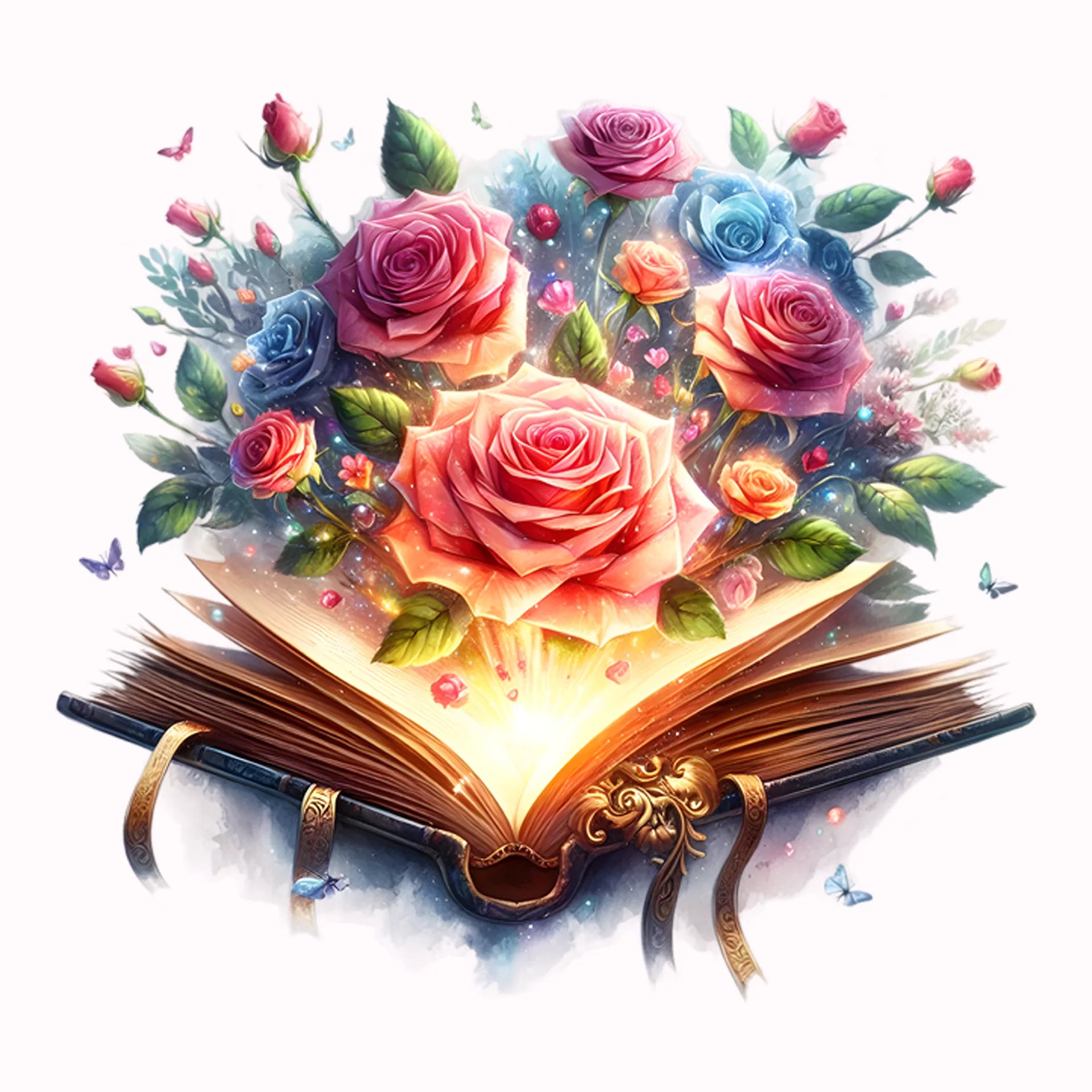 Permanent Sticker Buch Rosenmagie