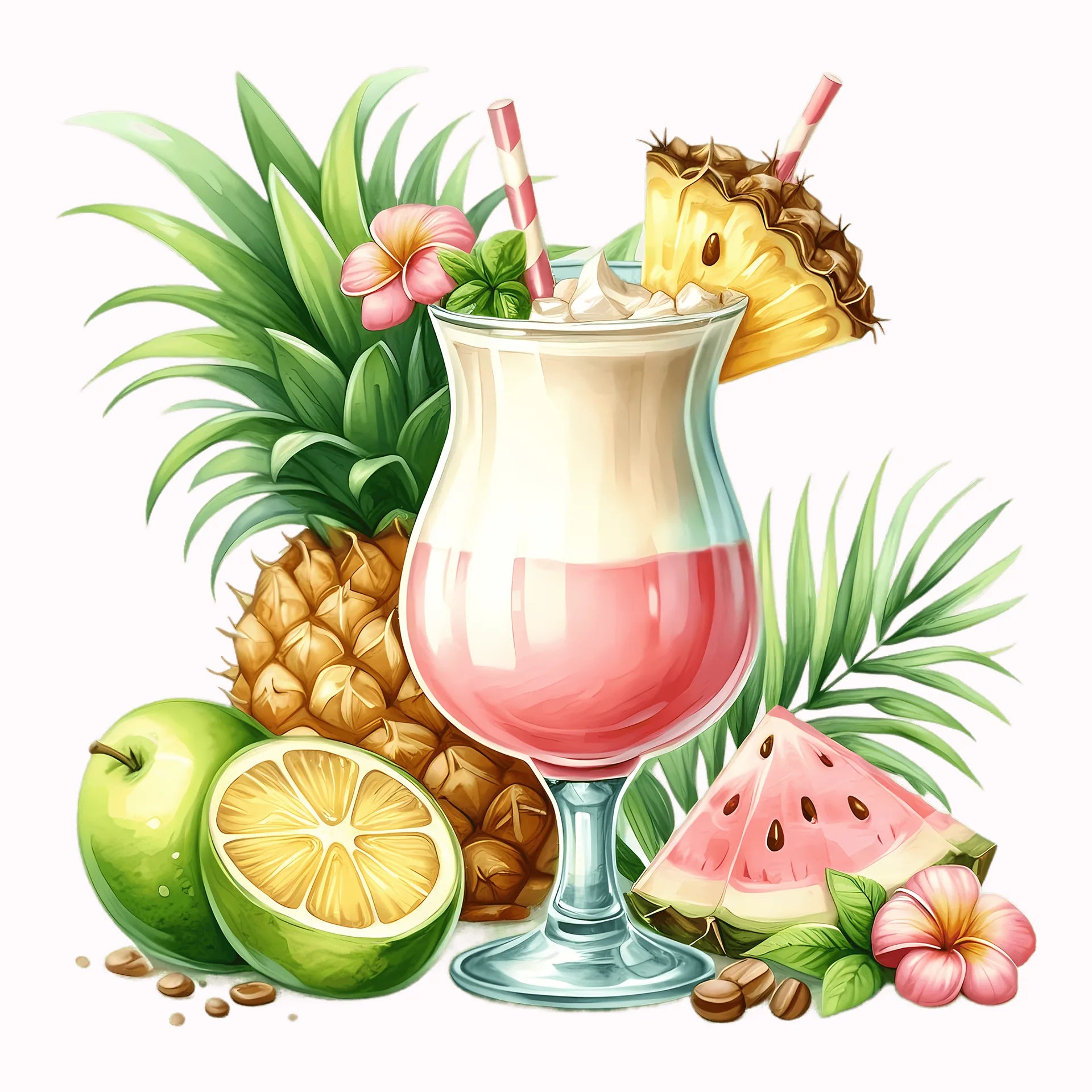 Permanent Sticker Cocktail Tropenmix
