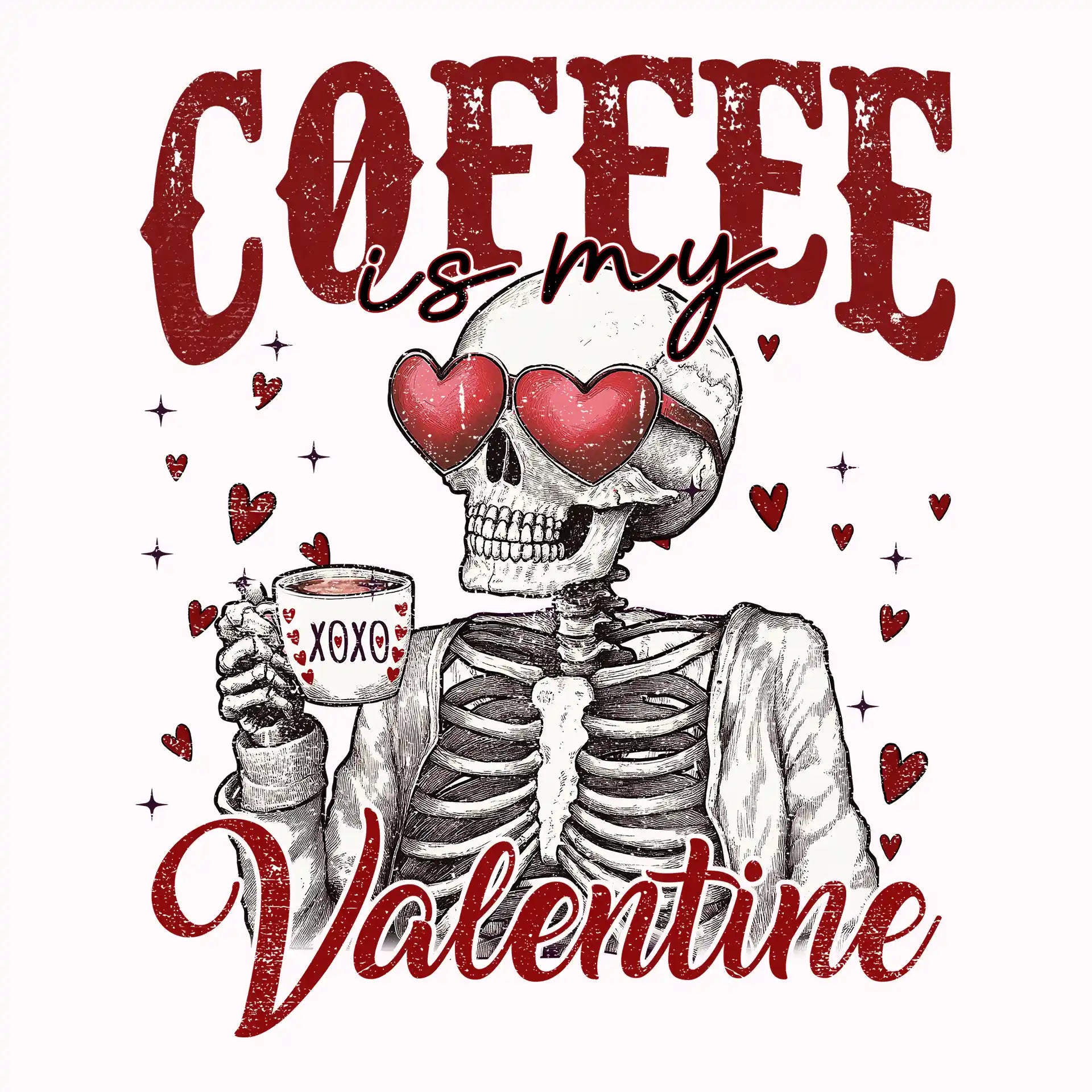 Permanent Sticker Coffee is my Valentine