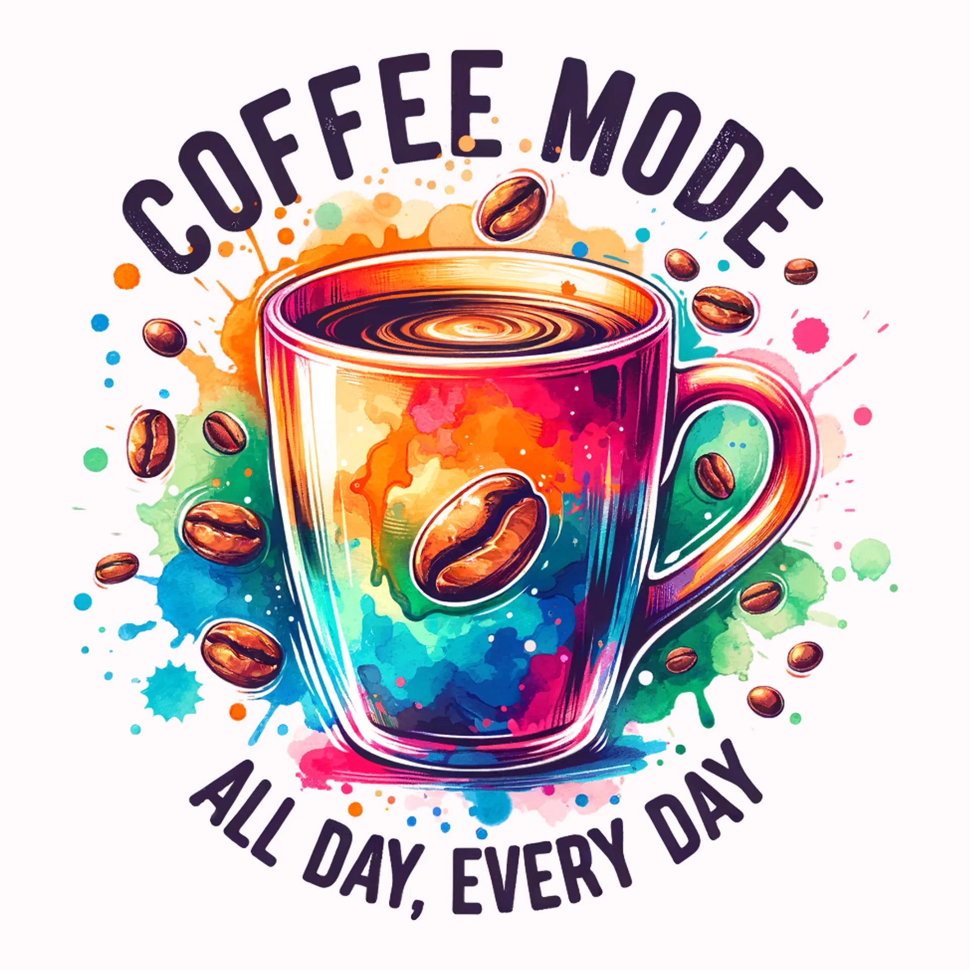 Permanent Sticker Coffee Mode