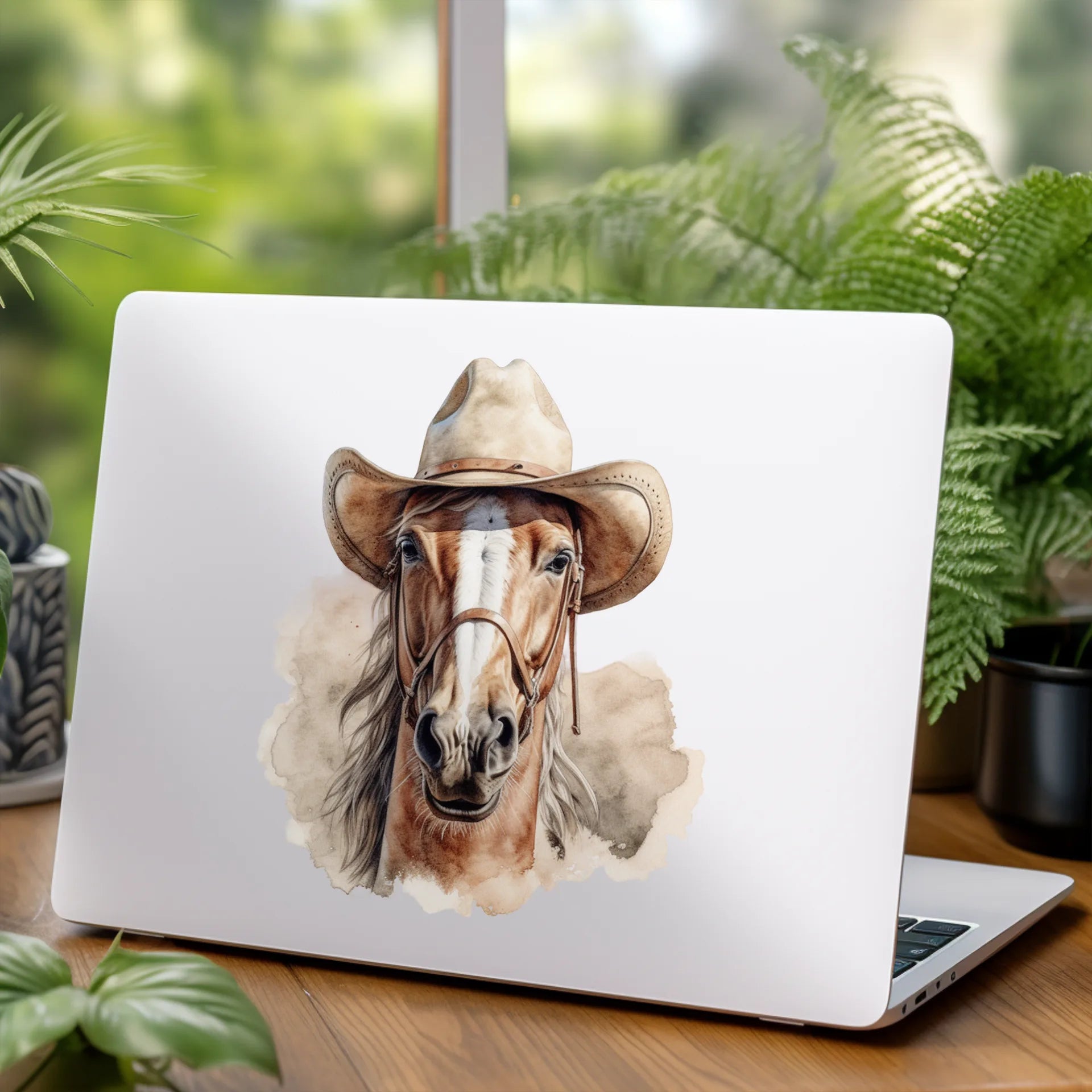 Permanent Sticker Cowboy Pferd