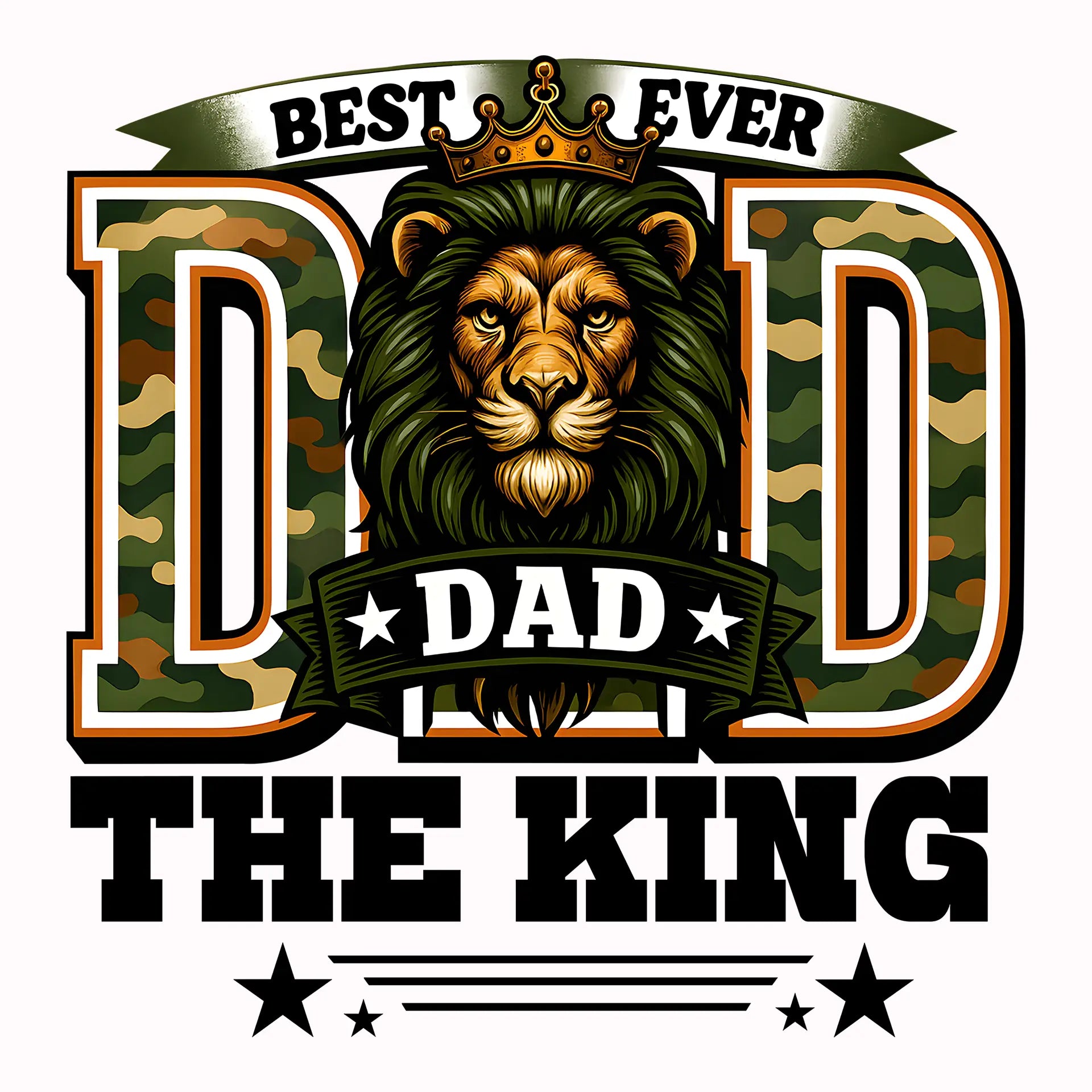 Permanent Sticker Dad the King
