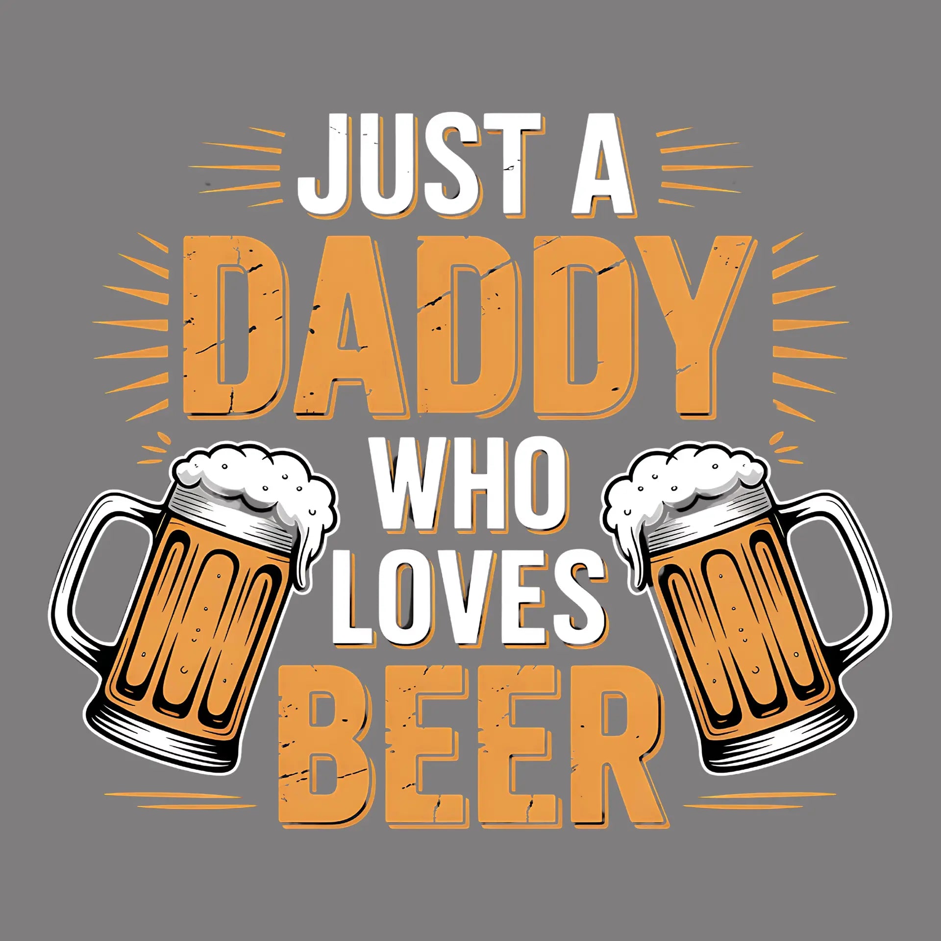 Permanent Sticker Daddy Loves Beer