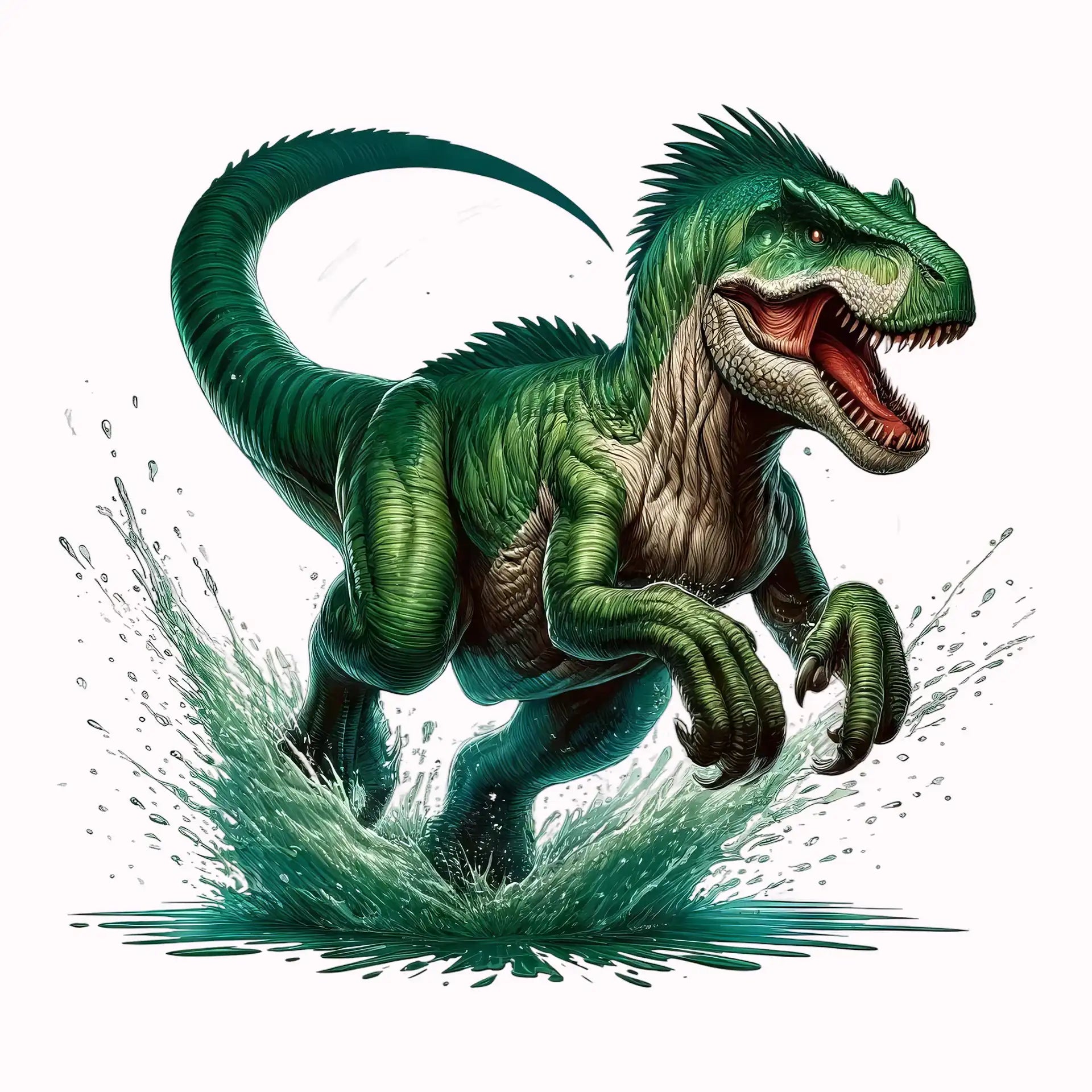 Permanent Sticker Dinosaurier T-Rex Grüner Erschrecker