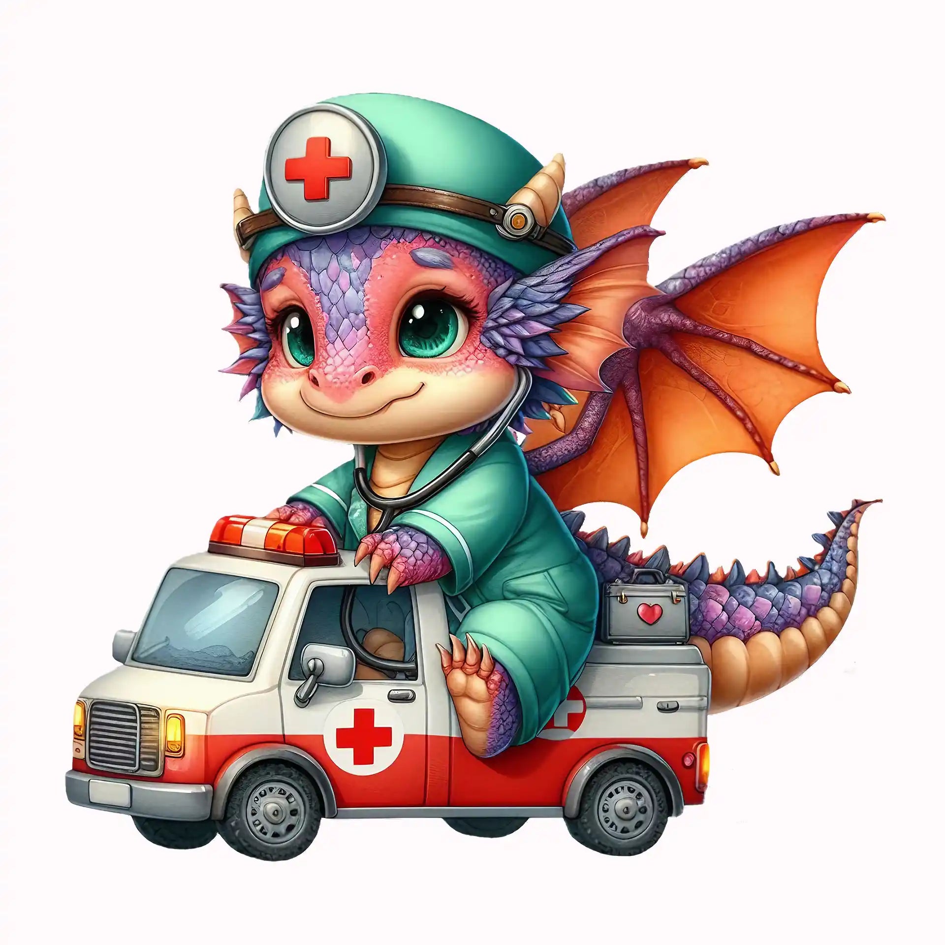 Permanent Sticker Drache Notfallretter Draco