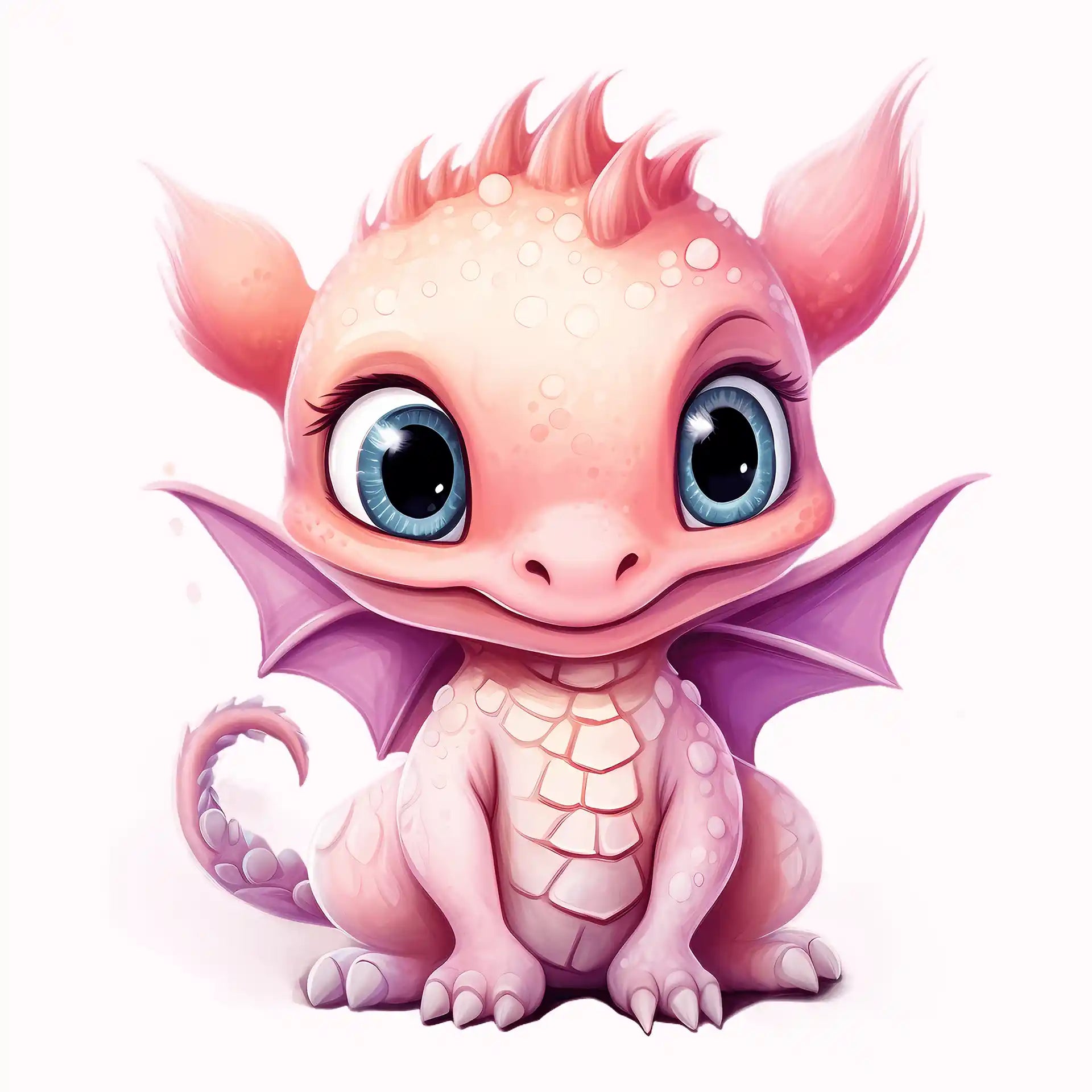 Permanent Sticker Drachenbaby Rosa