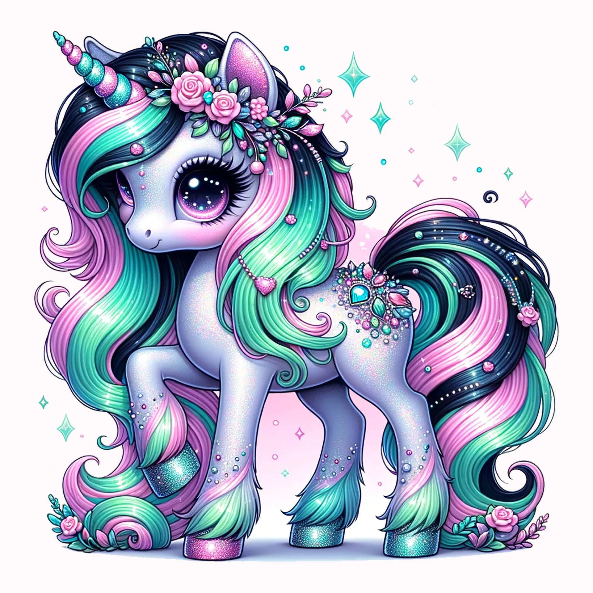 Permanent Sticker Einhorn Celestia Funkellicht