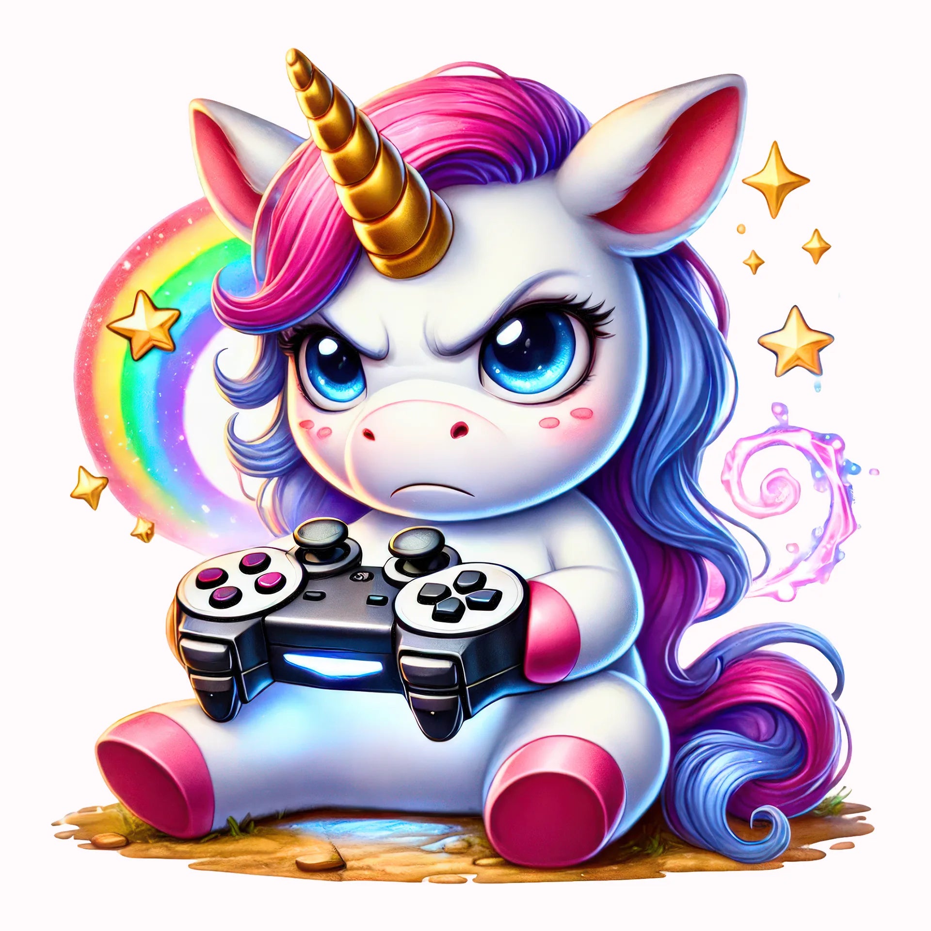 Permanent Sticker Einhorn Magic Gamer