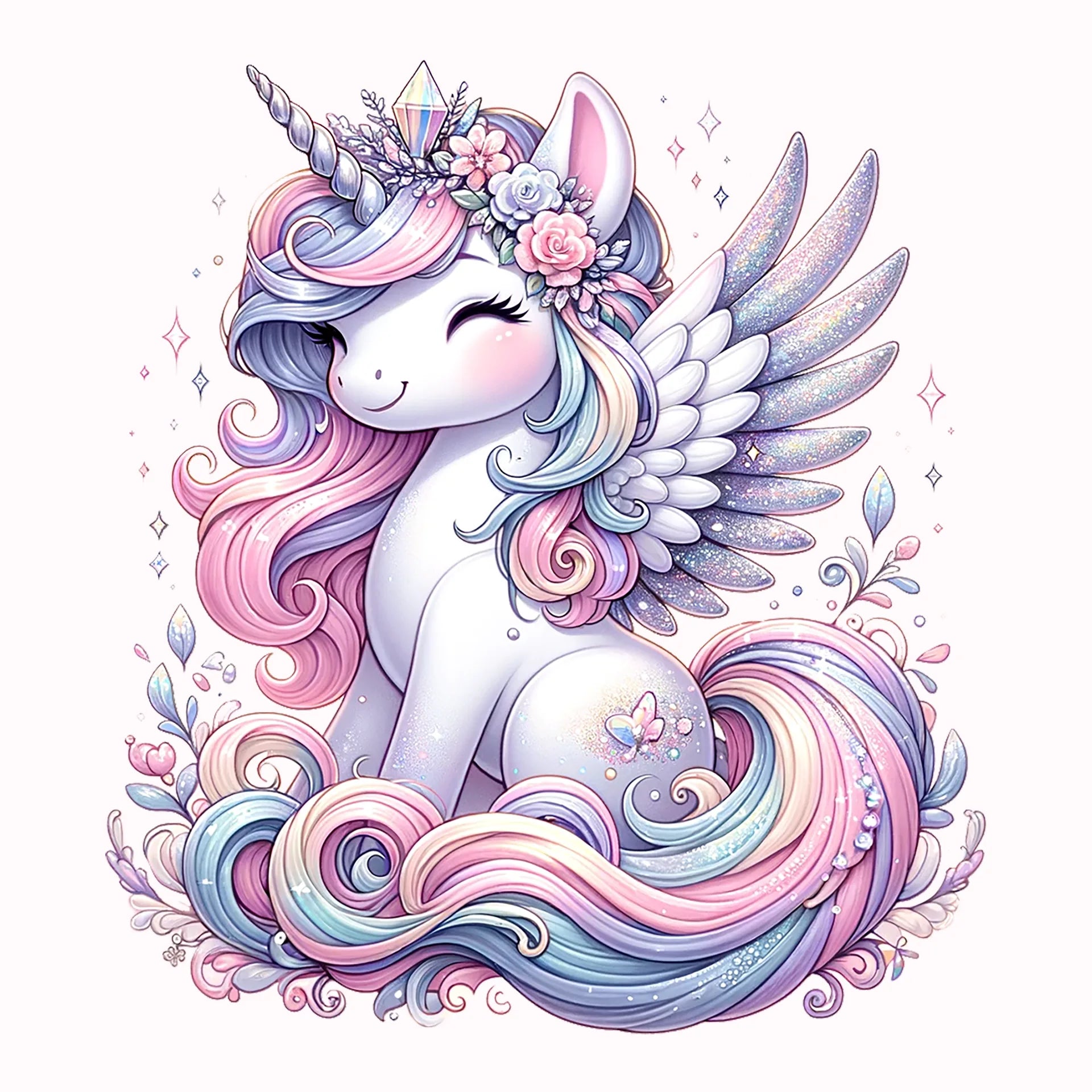 Permanent Sticker Einhorn Mirabella Funkelschweif