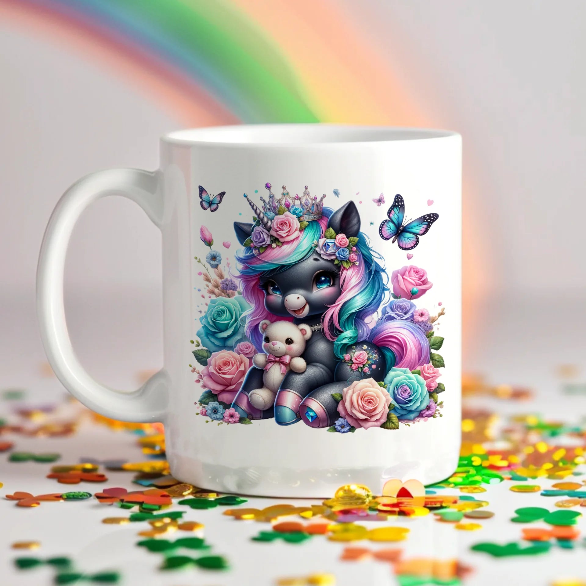 Permanent Sticker Einhorn Nocturna Rosentraum
