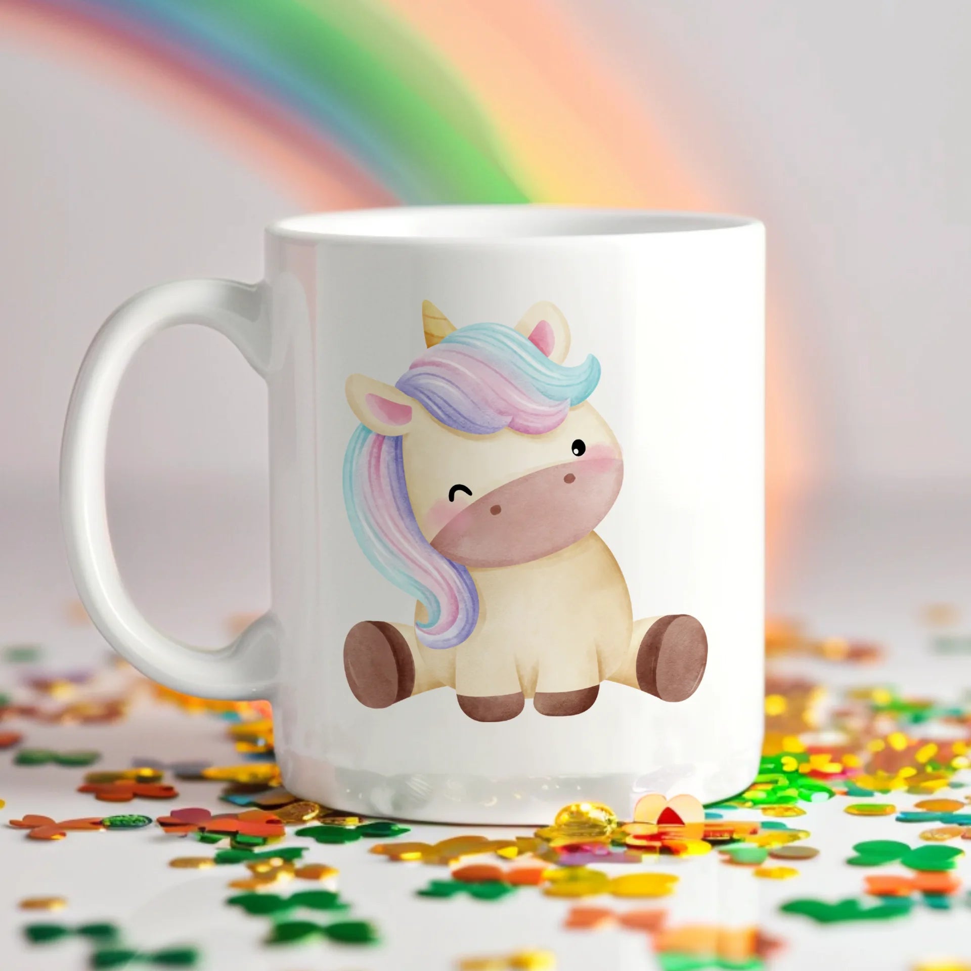 Permanent Sticker Einhorn Pastel