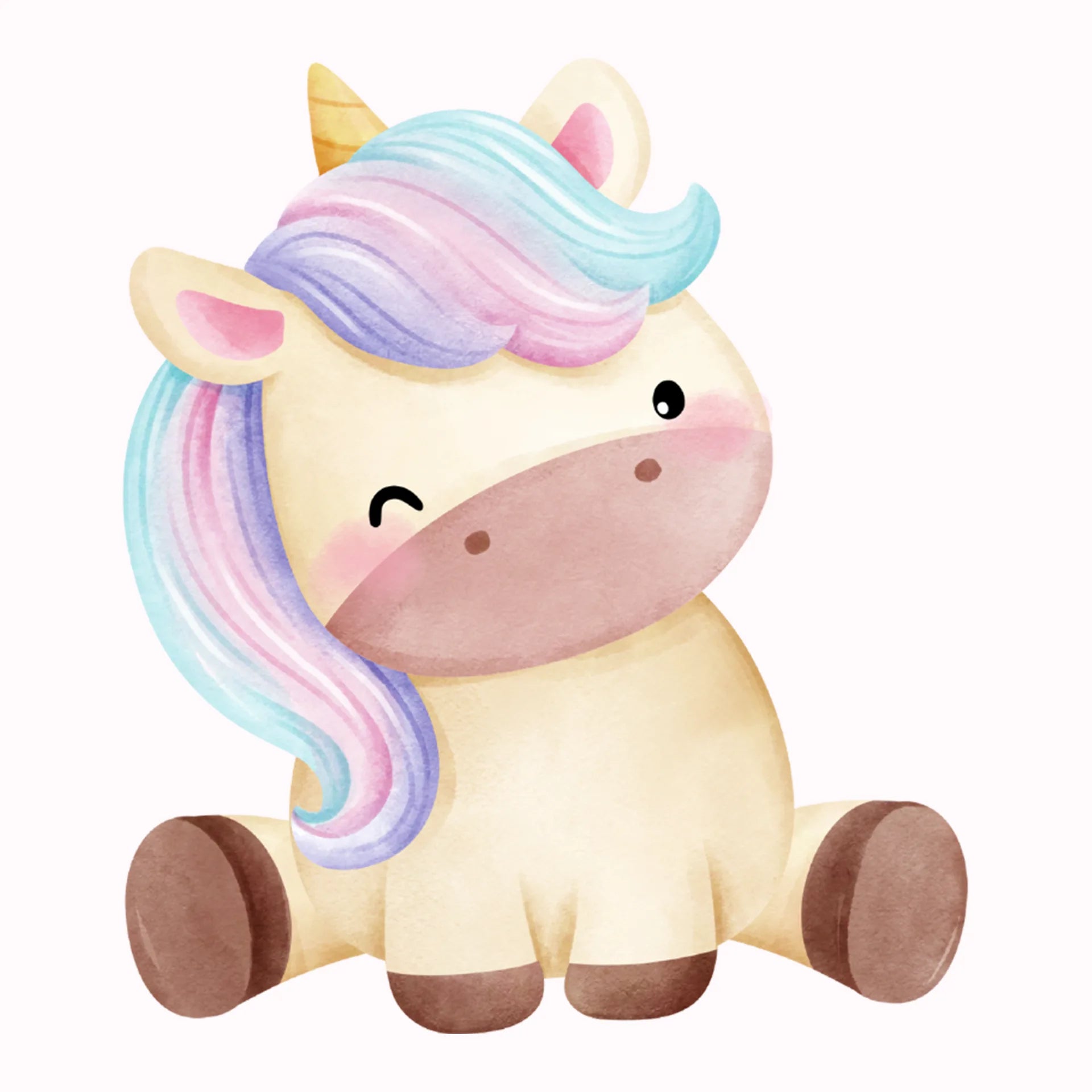 Permanent Sticker Einhorn Pastel