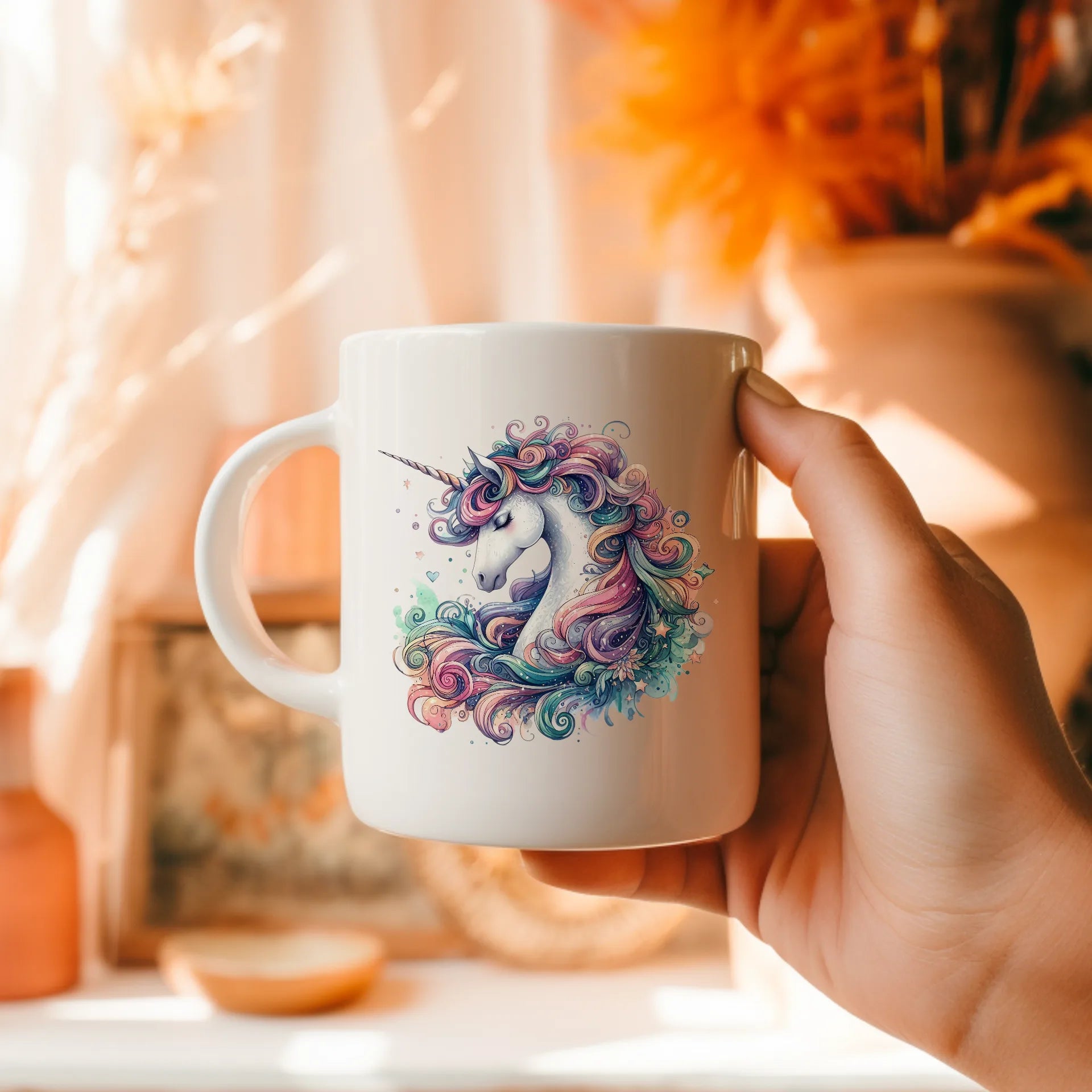 Permanent Sticker Einhorn Pastellfantasie