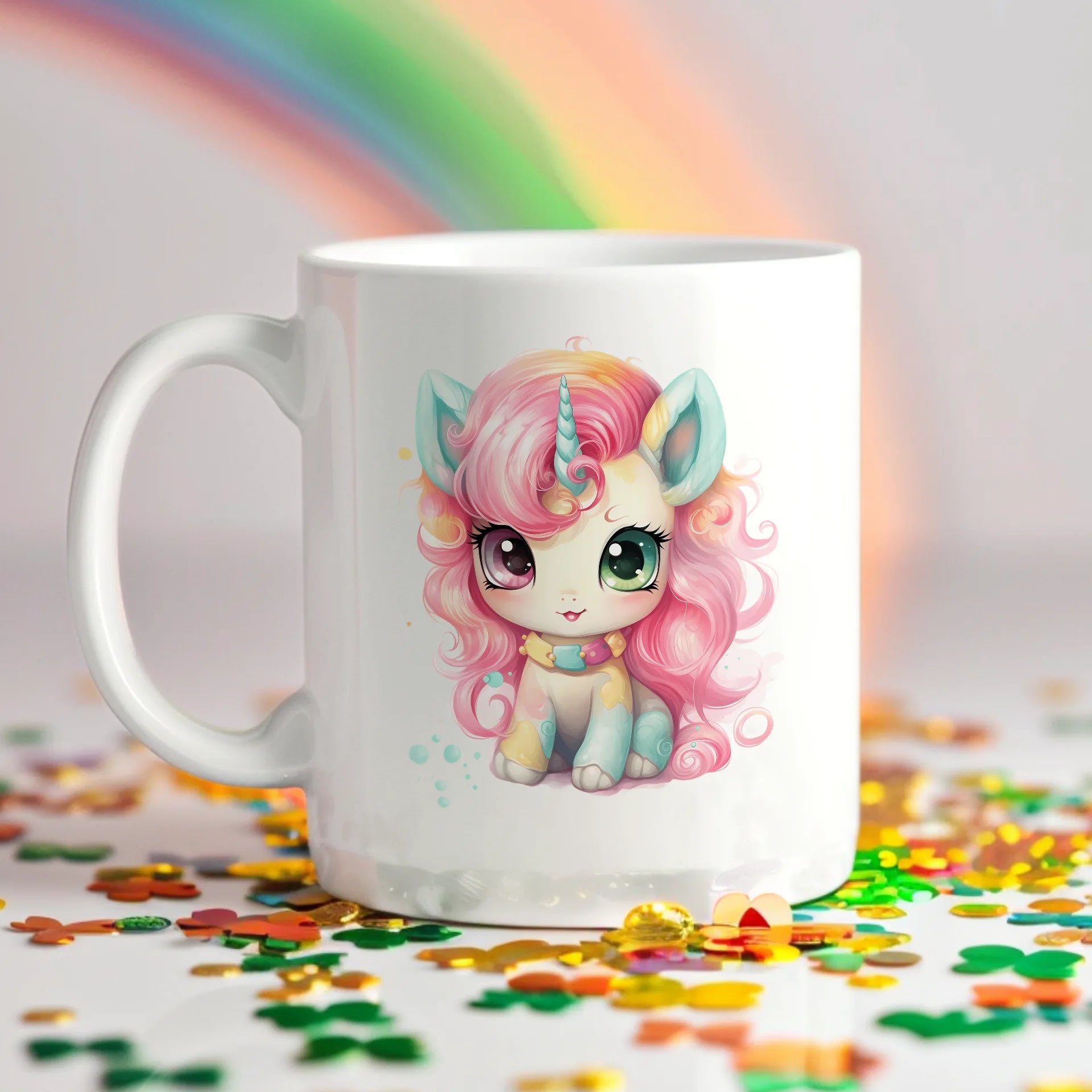 Permanent Sticker Einhorn Pinky