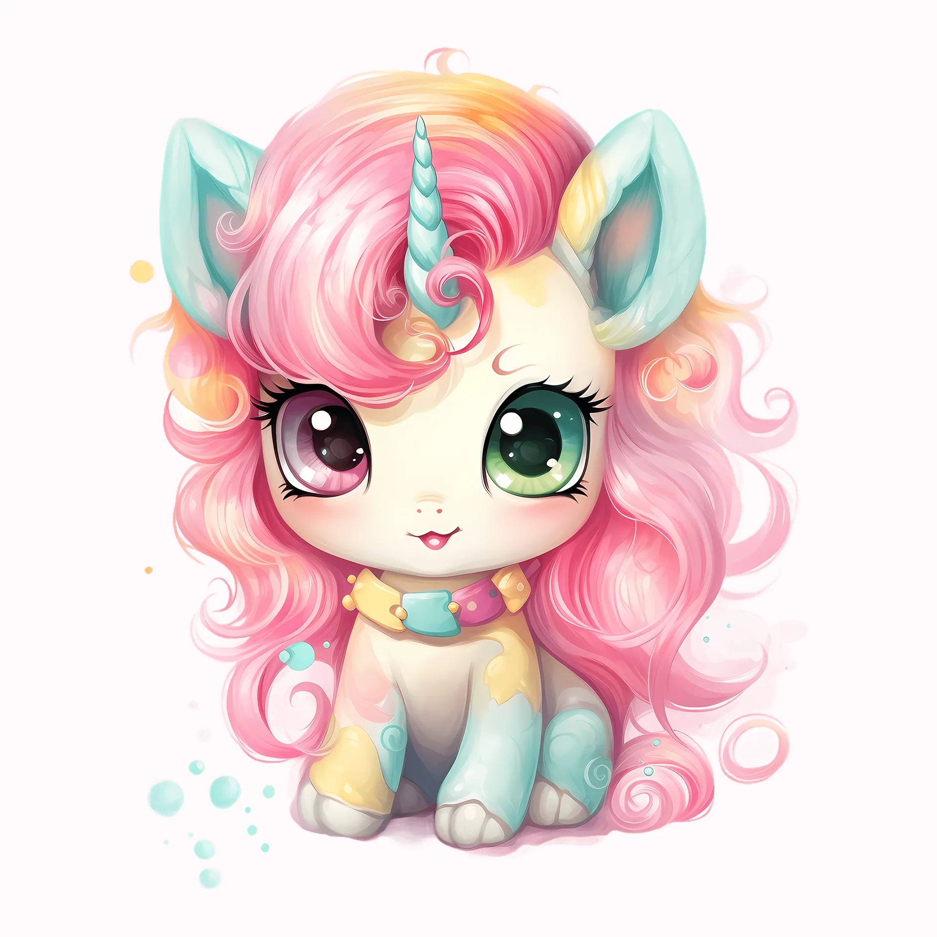 Permanent Sticker Einhorn Pinky