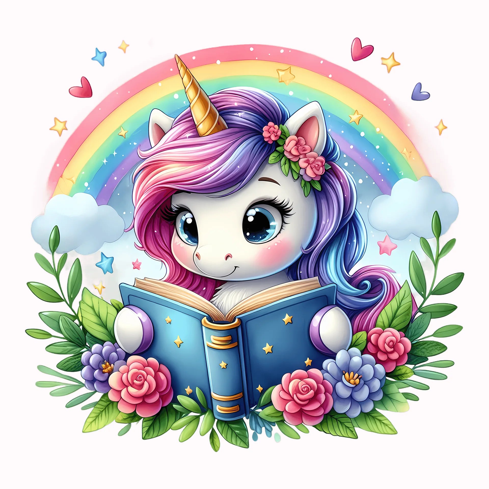 Permanent Sticker Einhorn Regenbogenleser
