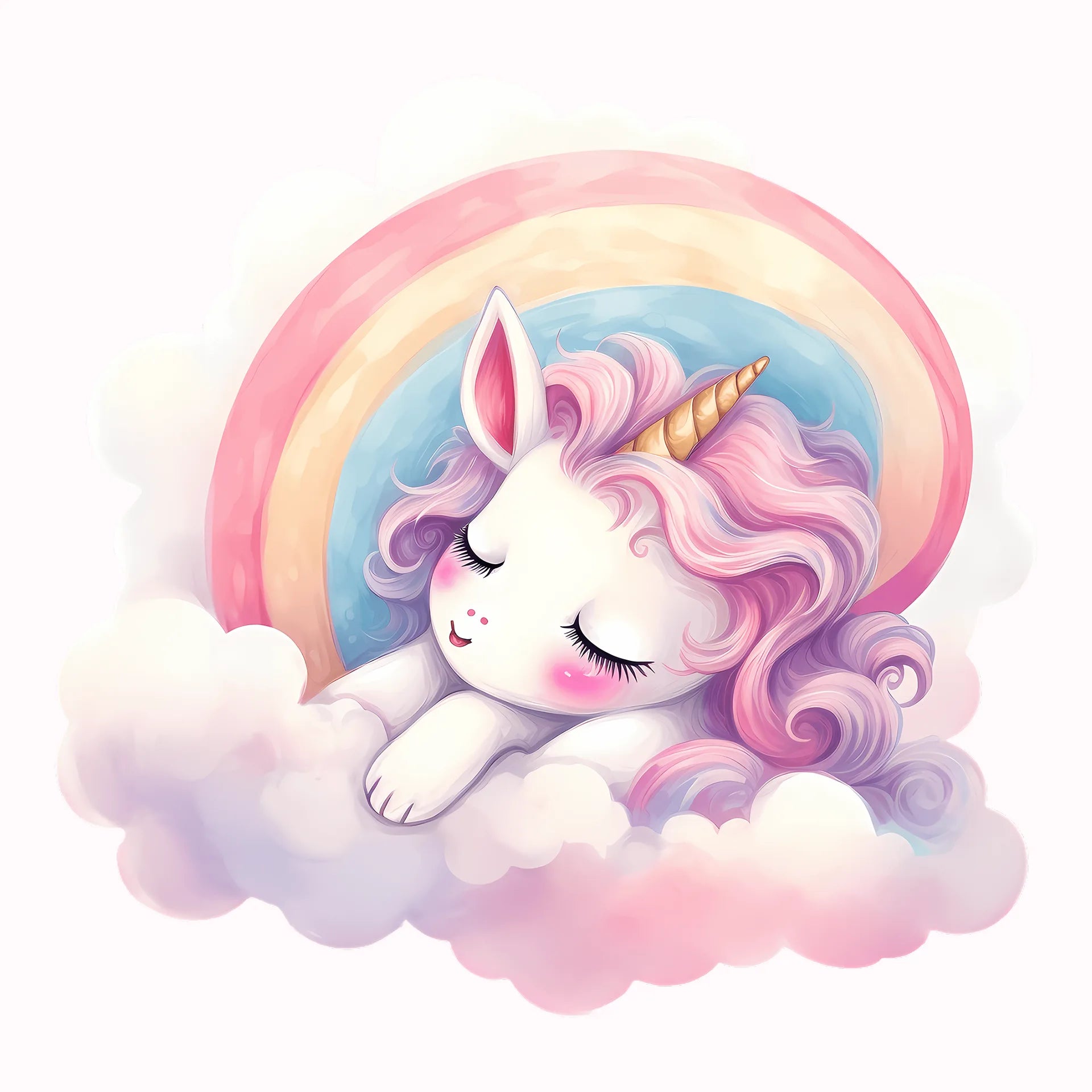 Permanent Sticker Einhorn Regenbogentraum