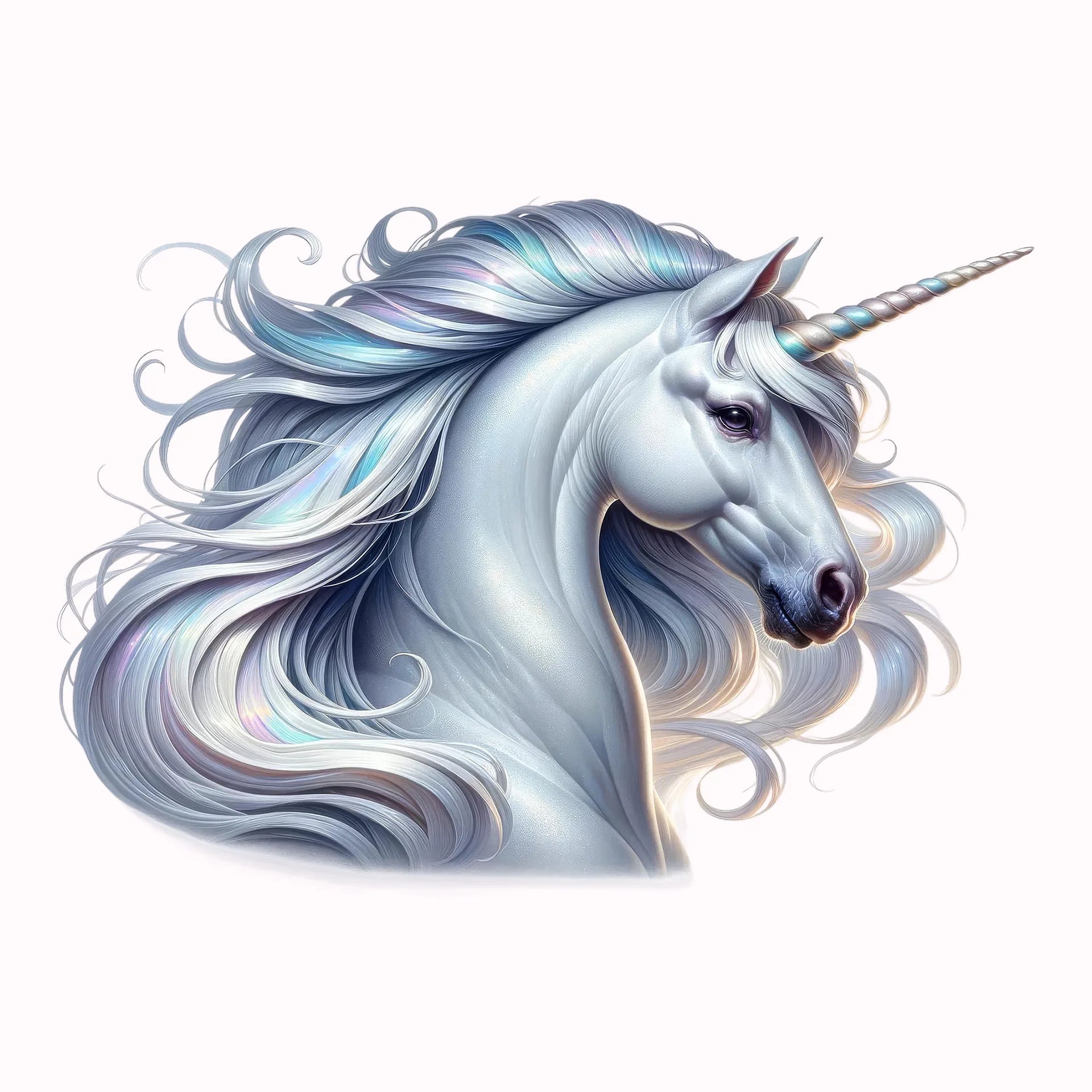 Permanent Sticker Einhorn Silberglanz