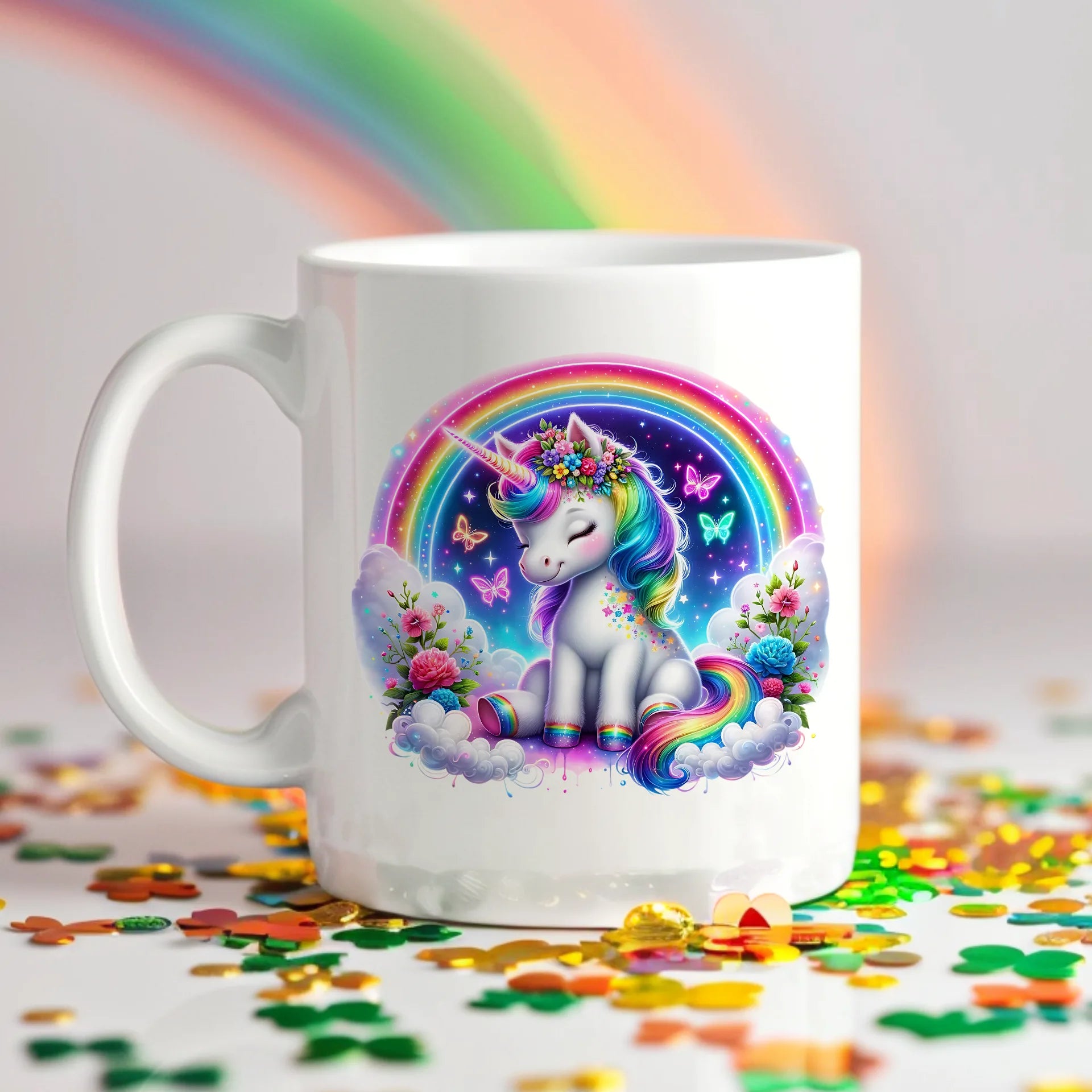 Permanent Sticker Einhorn Zauberregenbogen