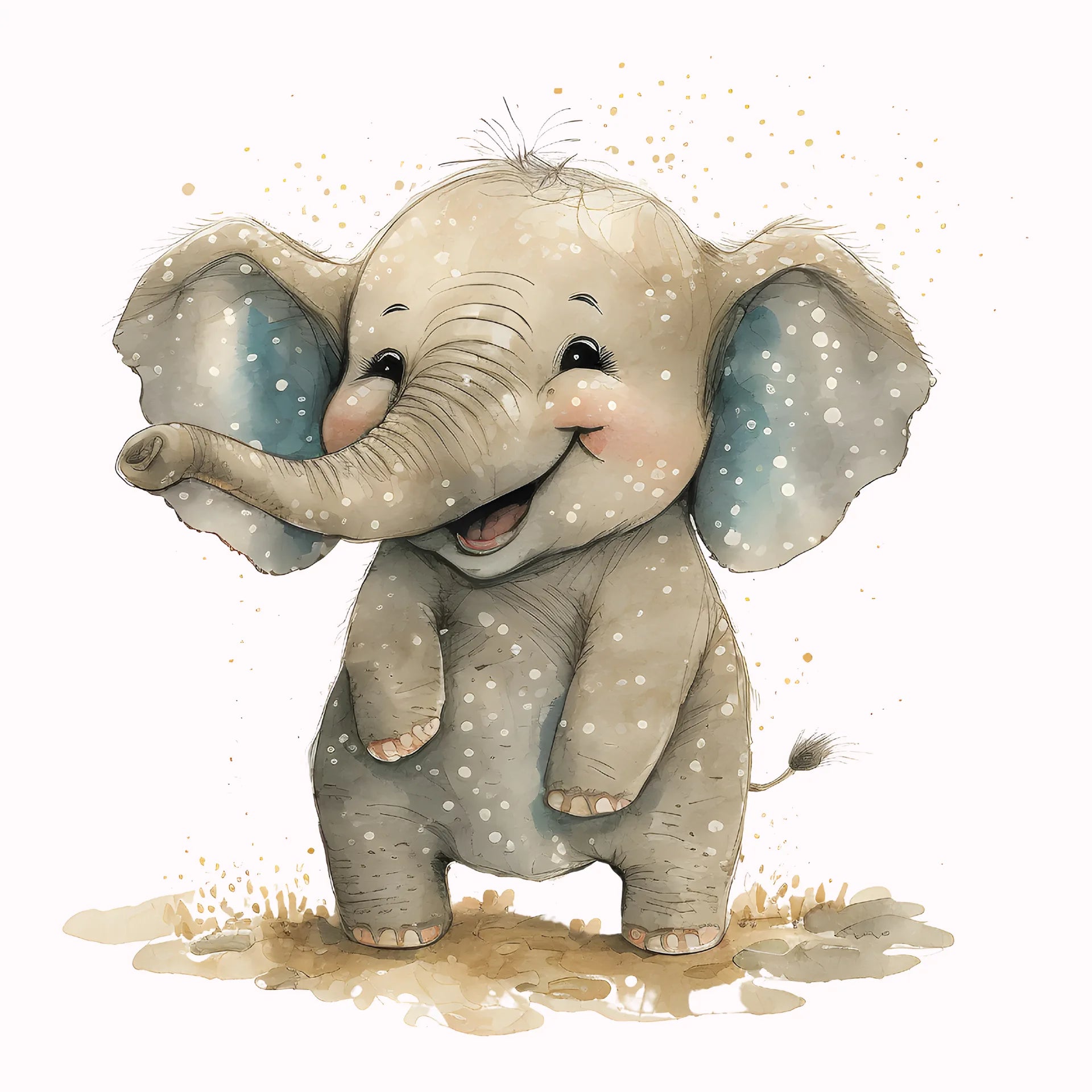 Permanent Sticker Elefant