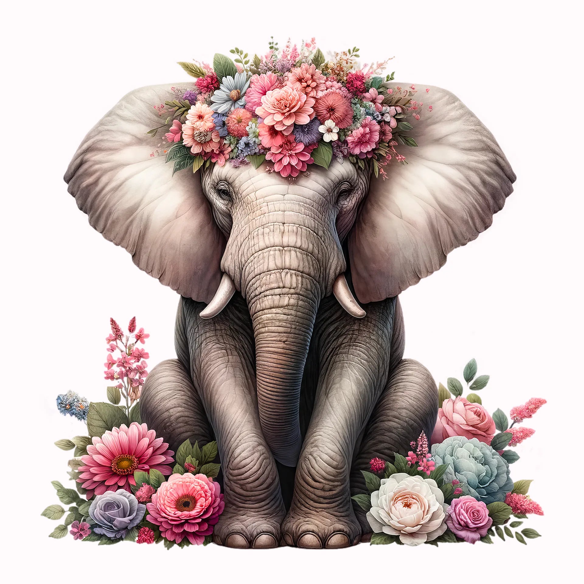 Permanent Sticker Elefant sanfte Riesenliebe