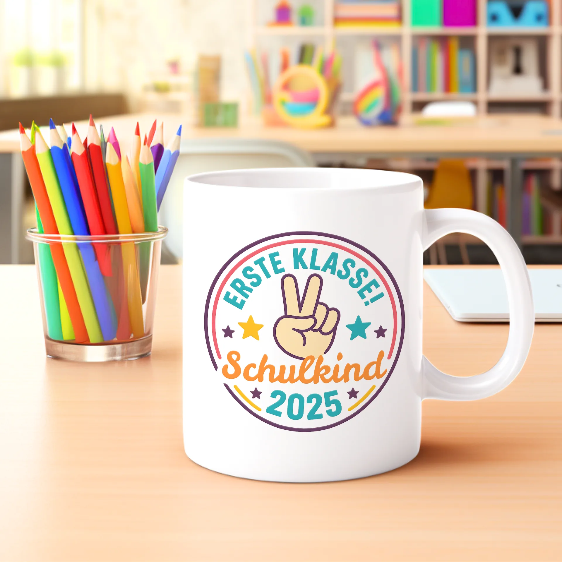 Permanent Sticker Erste Klasse Schulkind 2025