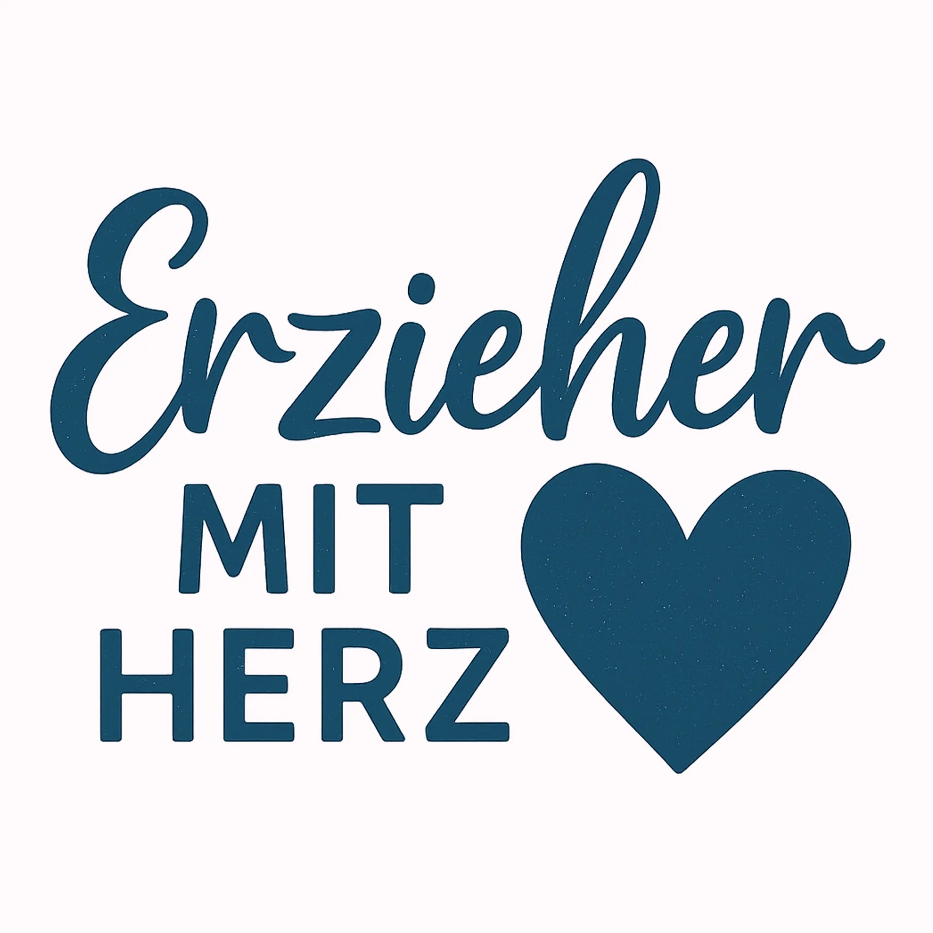 Permanent Sticker Erzieher mit Herz Blau