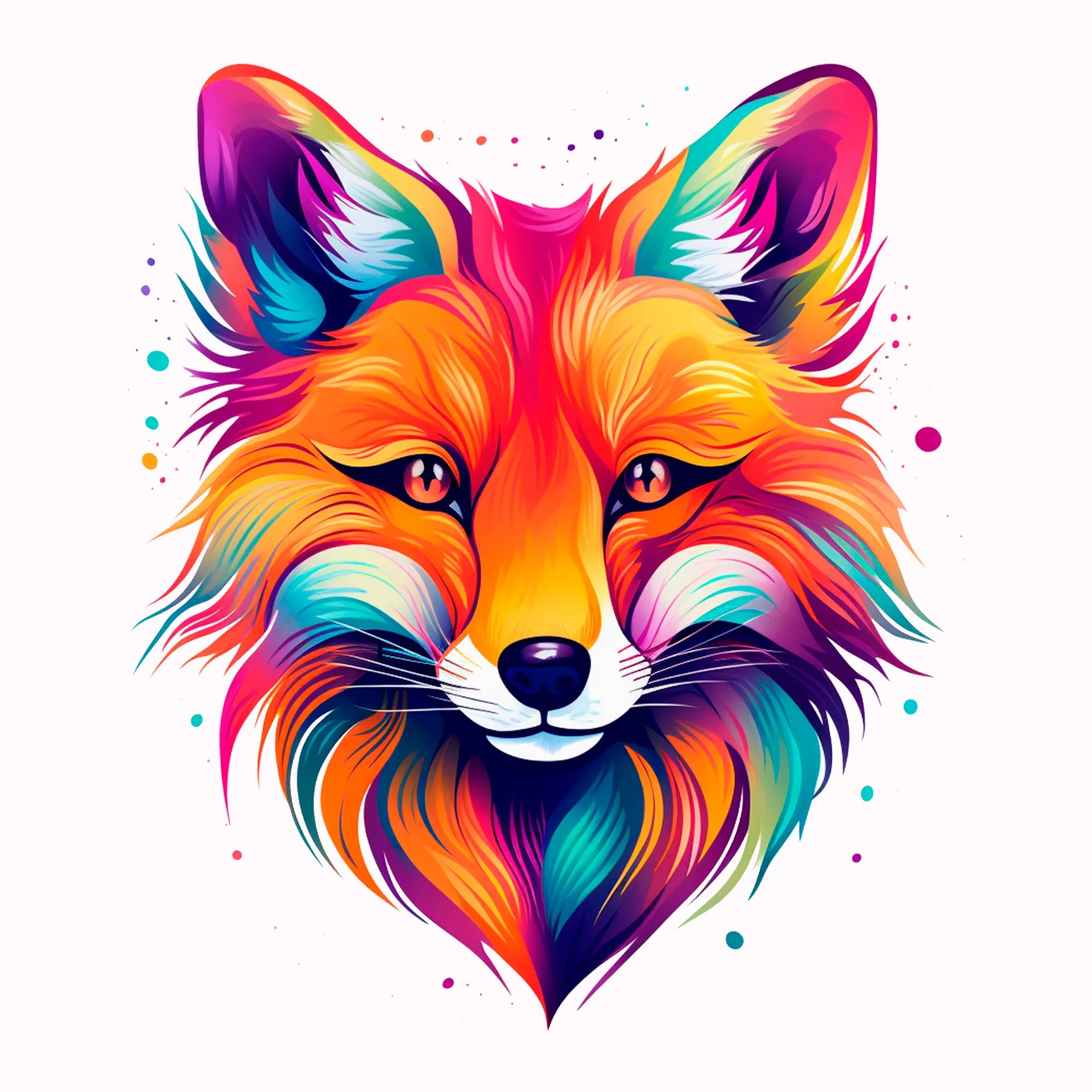 Permanent Sticker Farbenfuchs