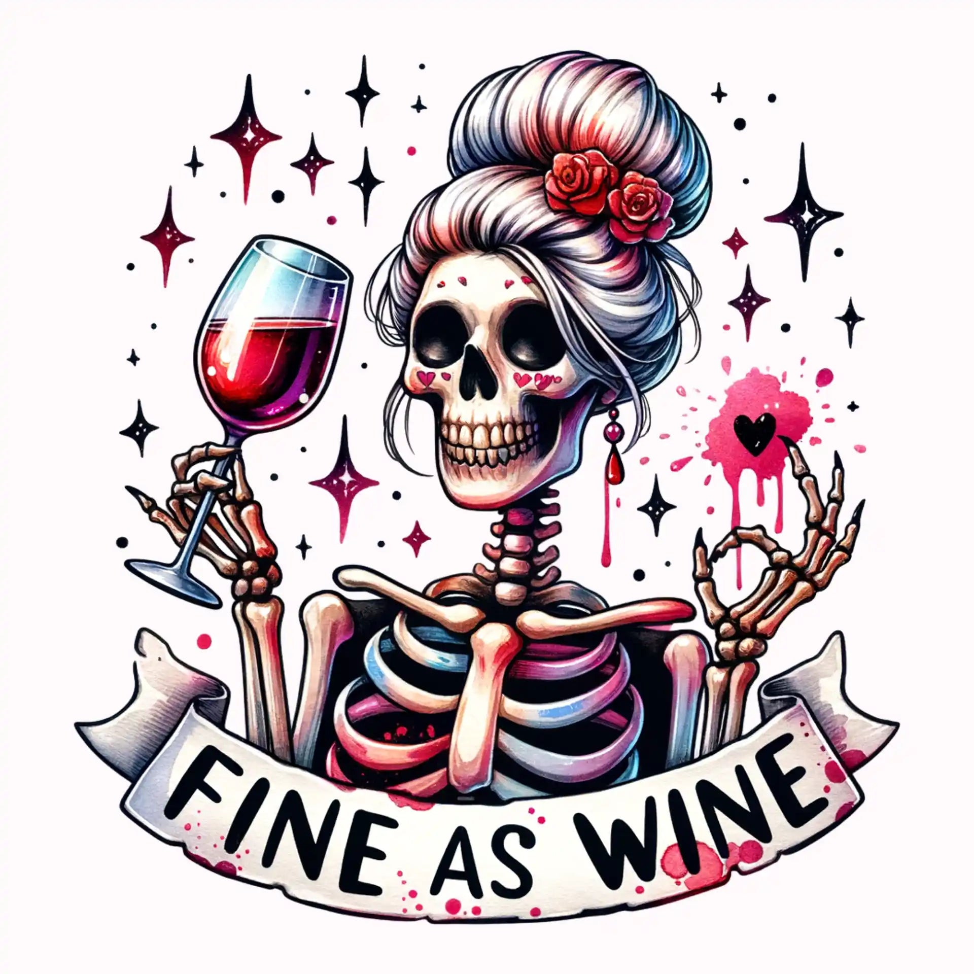 Permanent Sticker Fine as Wine
